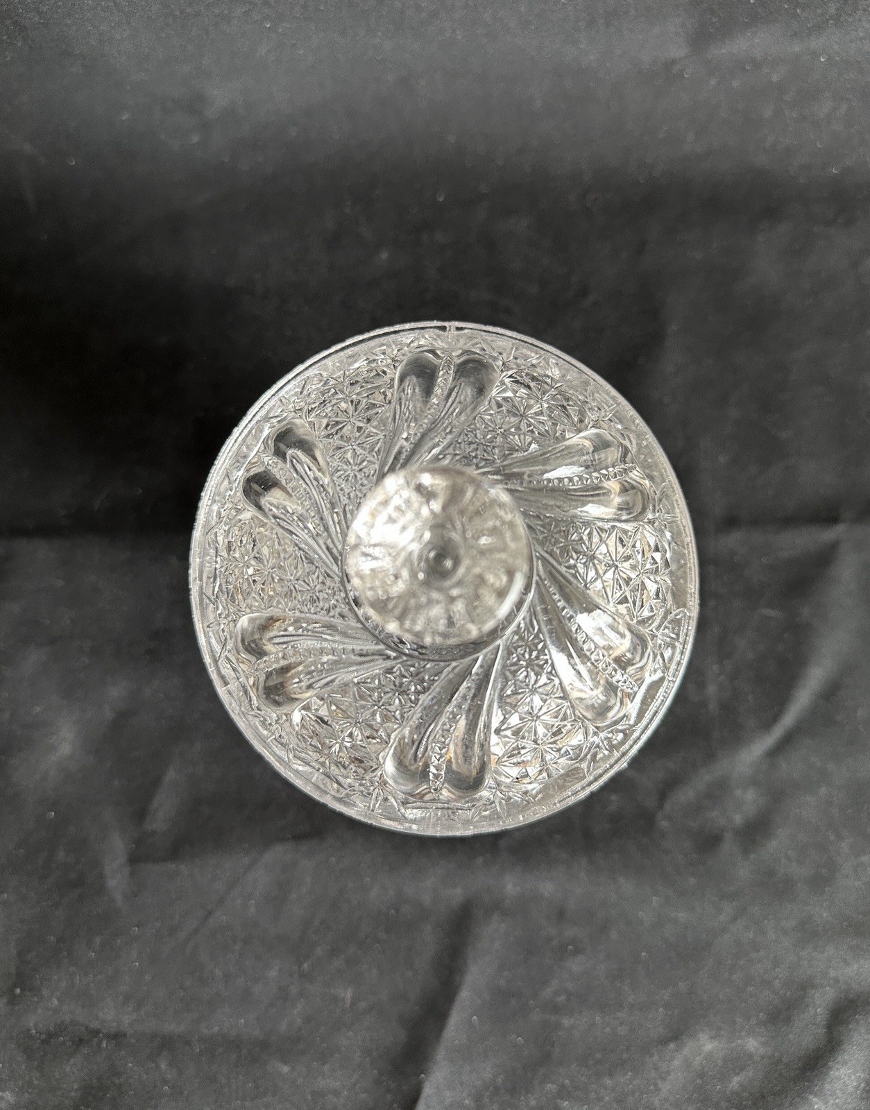 Antique McKee Glass Lidded Sugar Bowl EAPG Doric Swirled Feather Pattern c. 1896