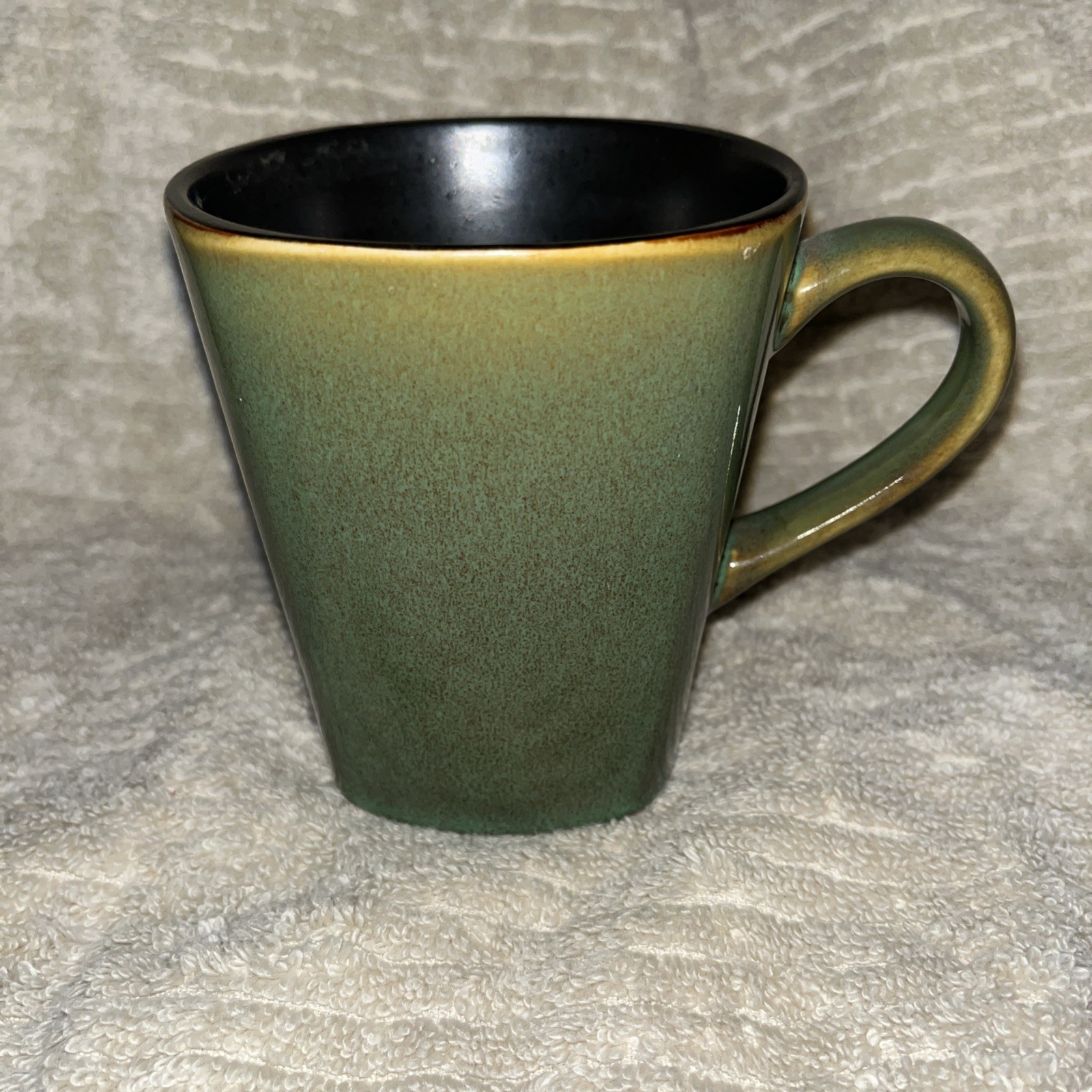 Earth Tones Wasabi Green & Rustic Brown Stoneware Mug Replacement Cup For Set