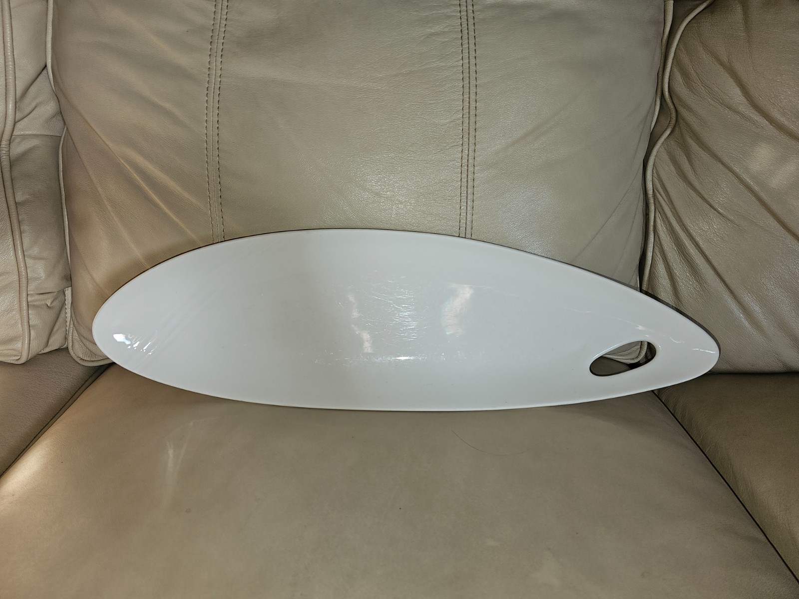 Steelite Post Modern Ceramic Asymmetrical Organic White Serving Platter 20″