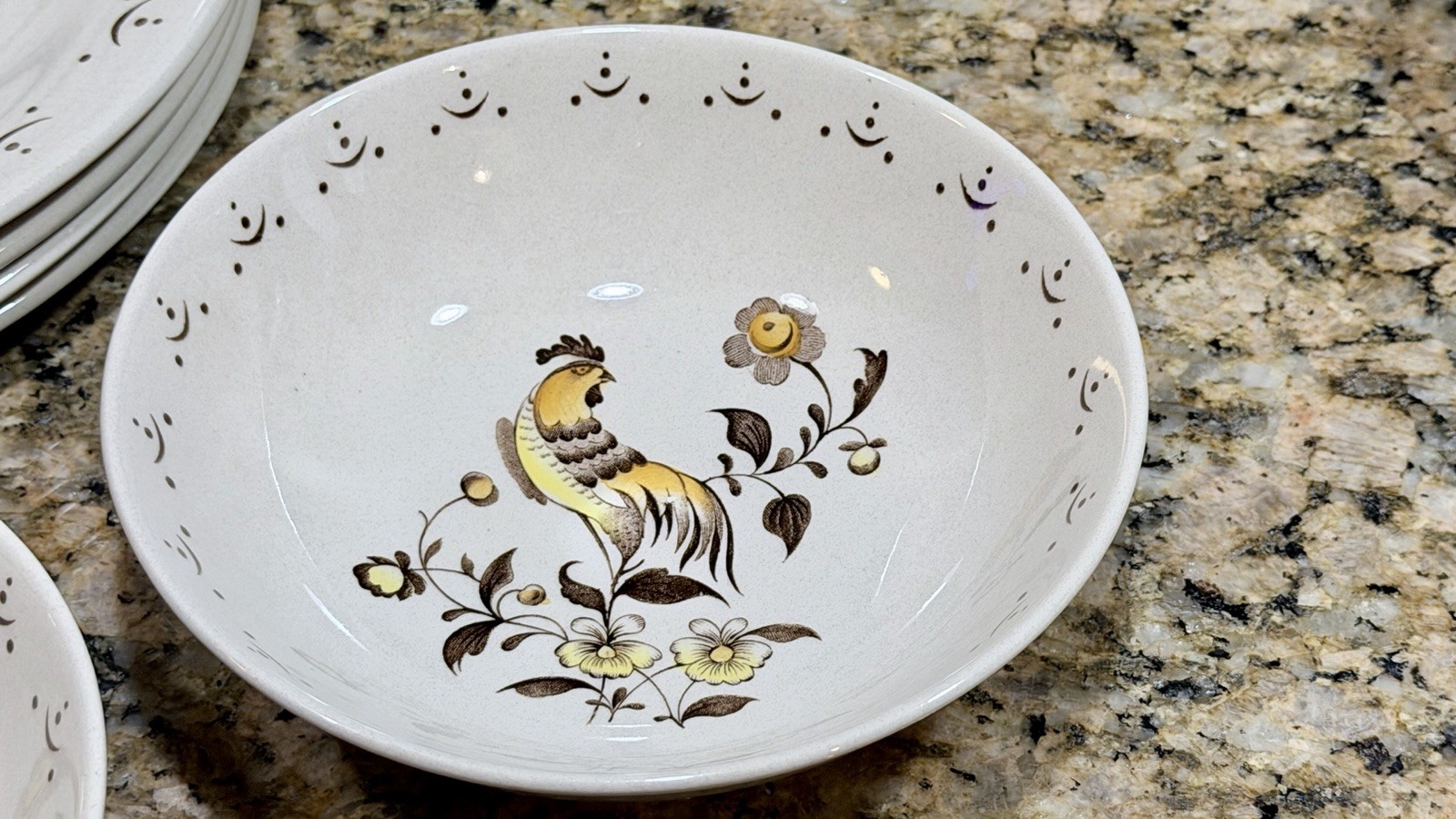Vintage Johnson Bros Sun Up 15pc Dinner Set Staffordshire Old Granite England EC