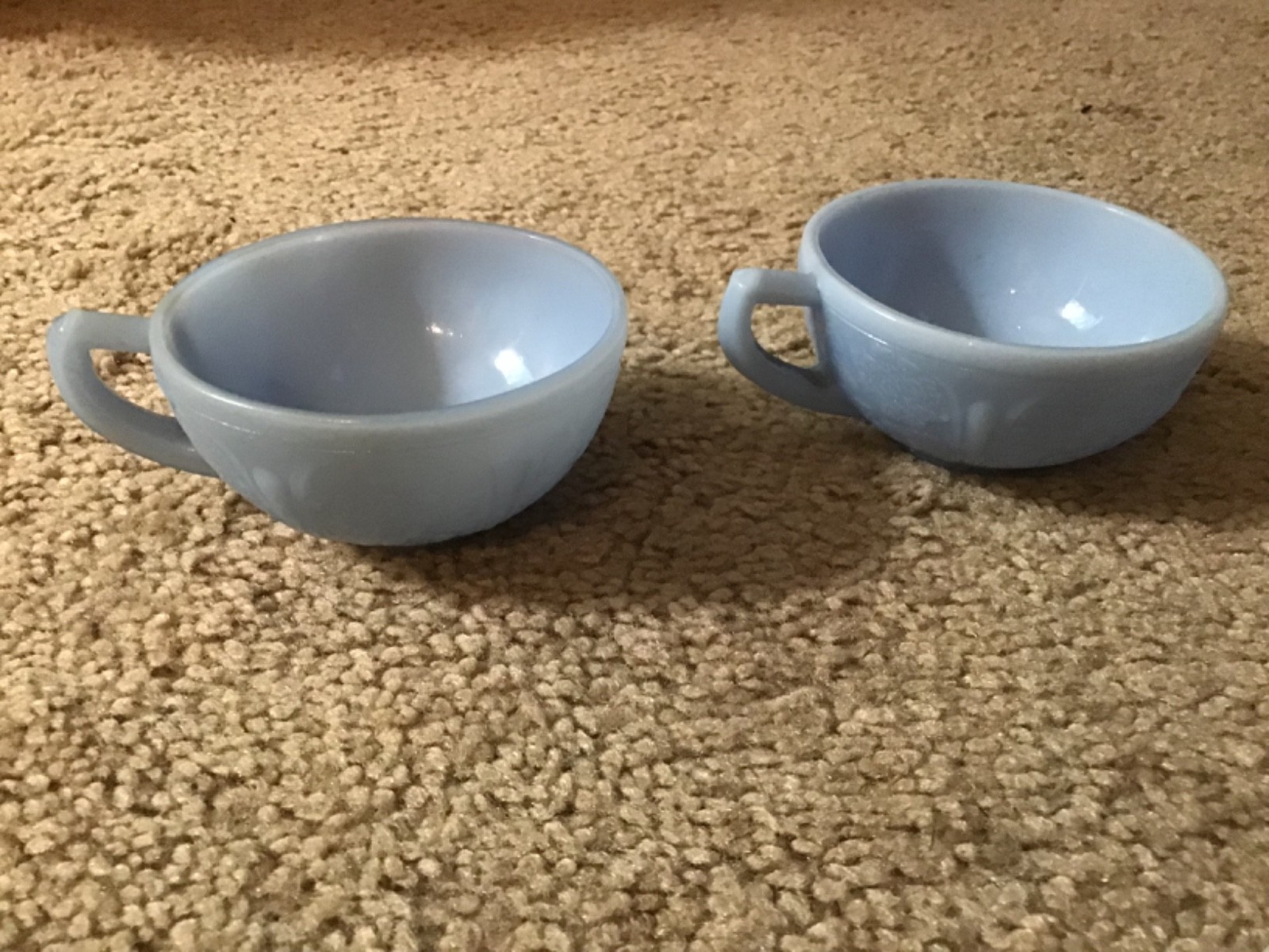 Vintage Jeannette Glass CHERRY BLOSSOM DELPHITE BLUE 14 PC CHILD’S DINNER SET