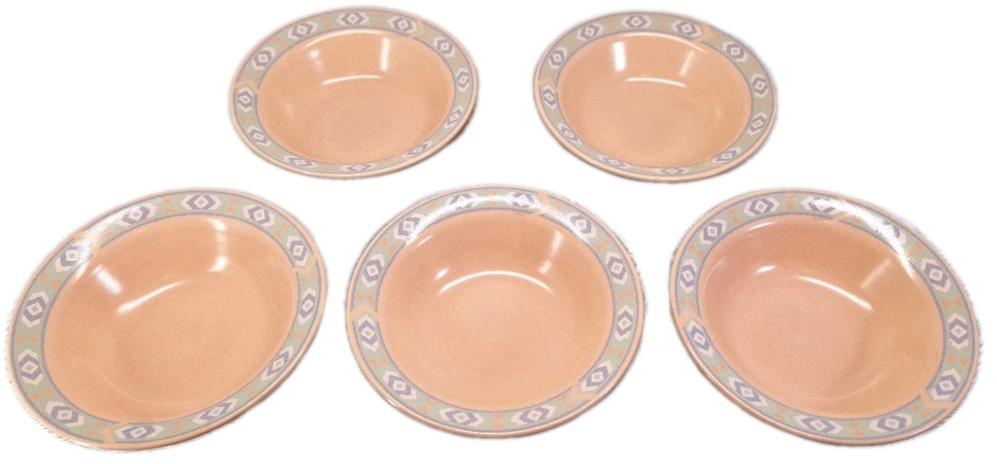 VTG TREASURE CRAFT SOUTHWEST 4Pc Dining Set Salad & Dinner Plate Bowl Mug *20Pcs
