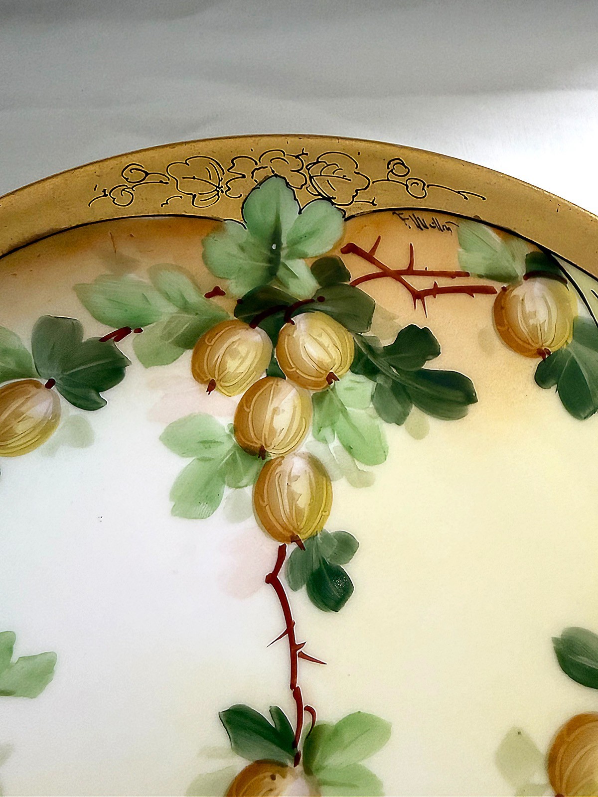 Hand Painted Pickard China 9 in. Plate by Frederick Walters