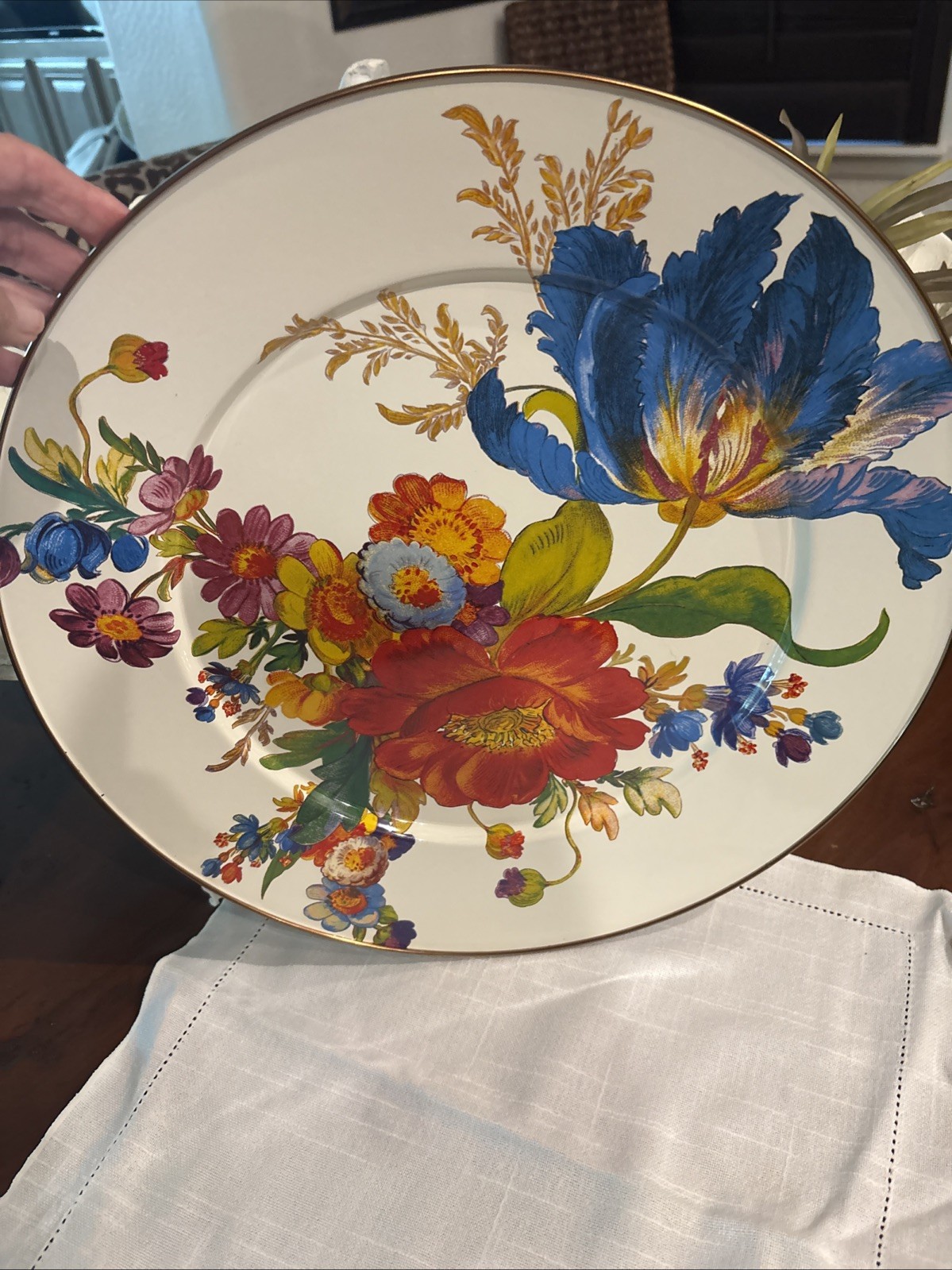 McKenzie-Childs 16 In Enamel Serving Platter
