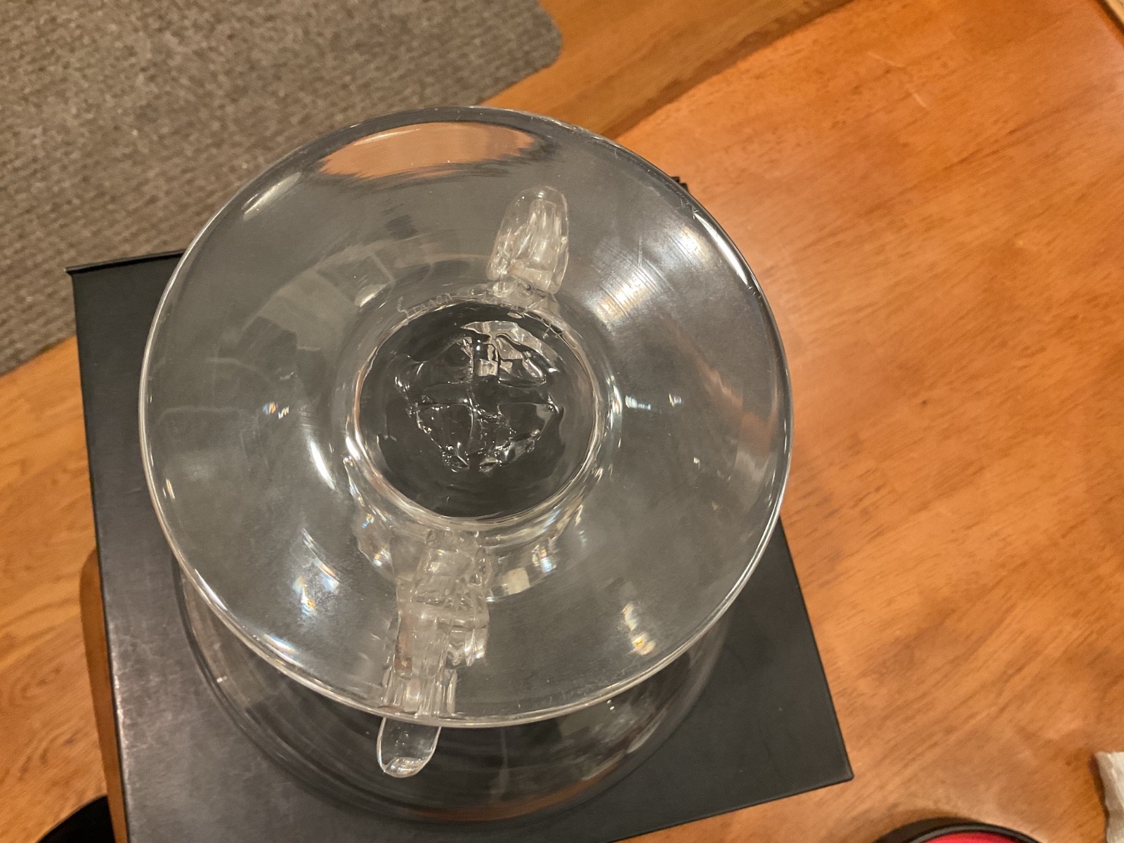 SIMON MOORE SIGNED / DATED CONTEMPORARY STUDIO ART GLASS COMPOTE DATED 1992