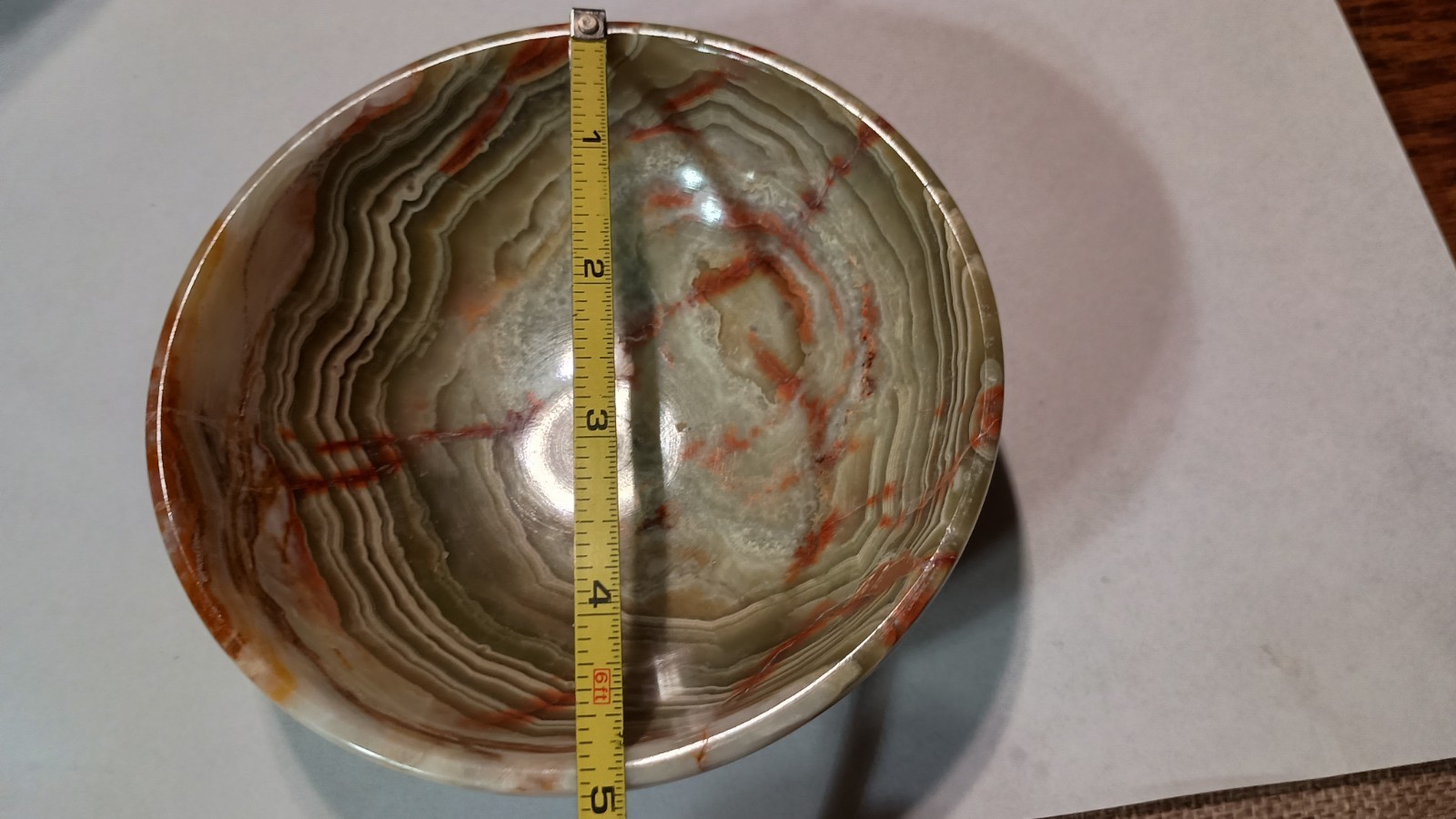 Green Onyx Bowl 5 in