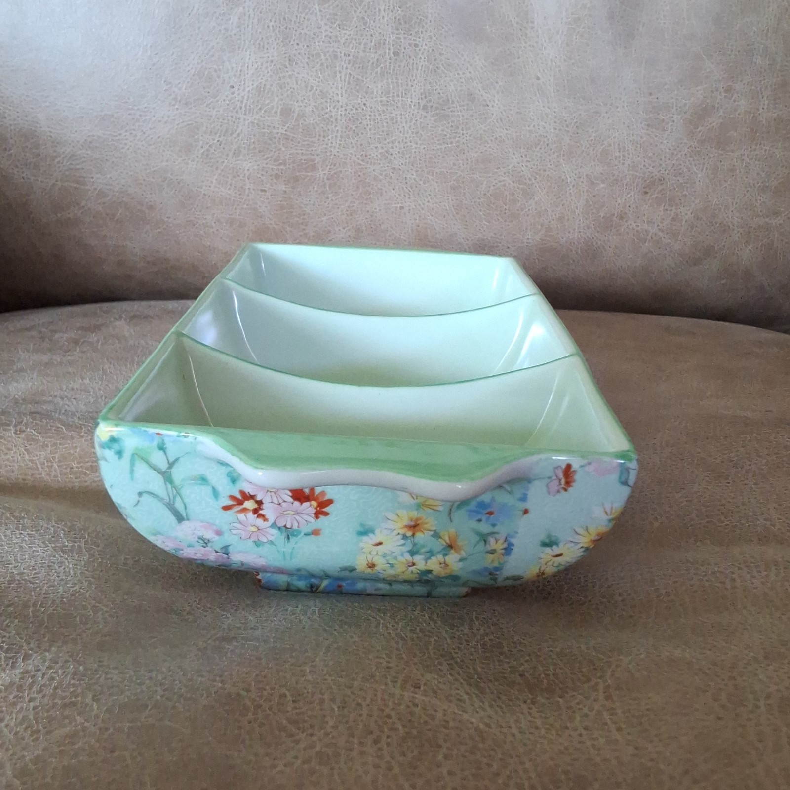 Shelley Chintz Melody Ceramic Divided Serving Tray, 3-Section Rectangular