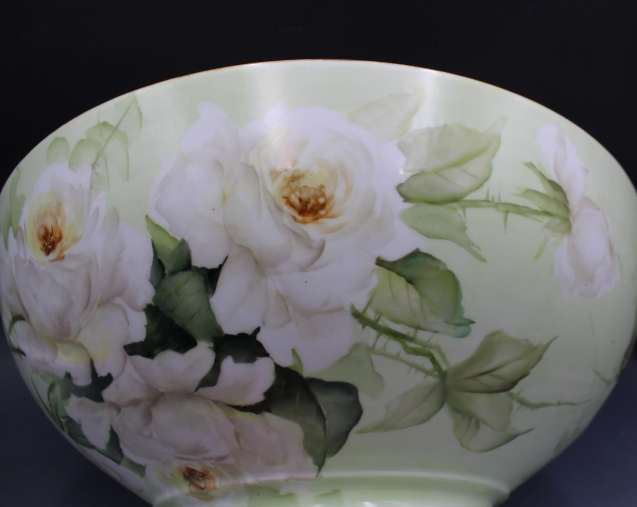 1905 Limoges Punch Bowl Hand Painted for Phi Kappa Sigma Fraternity by E. Miler
