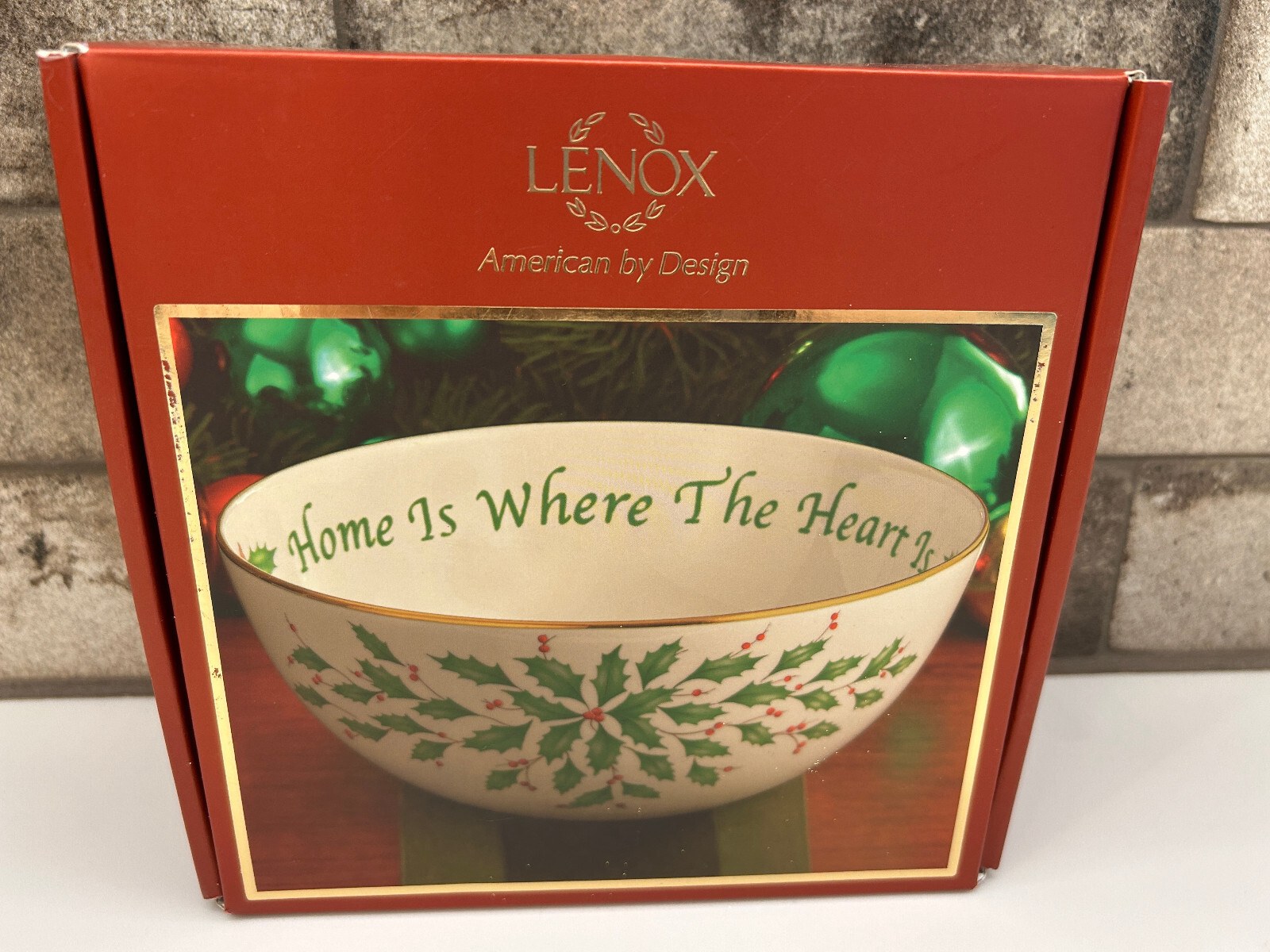 Lenox Holiday “Home Is Where The Heart Is” Bowl NIB