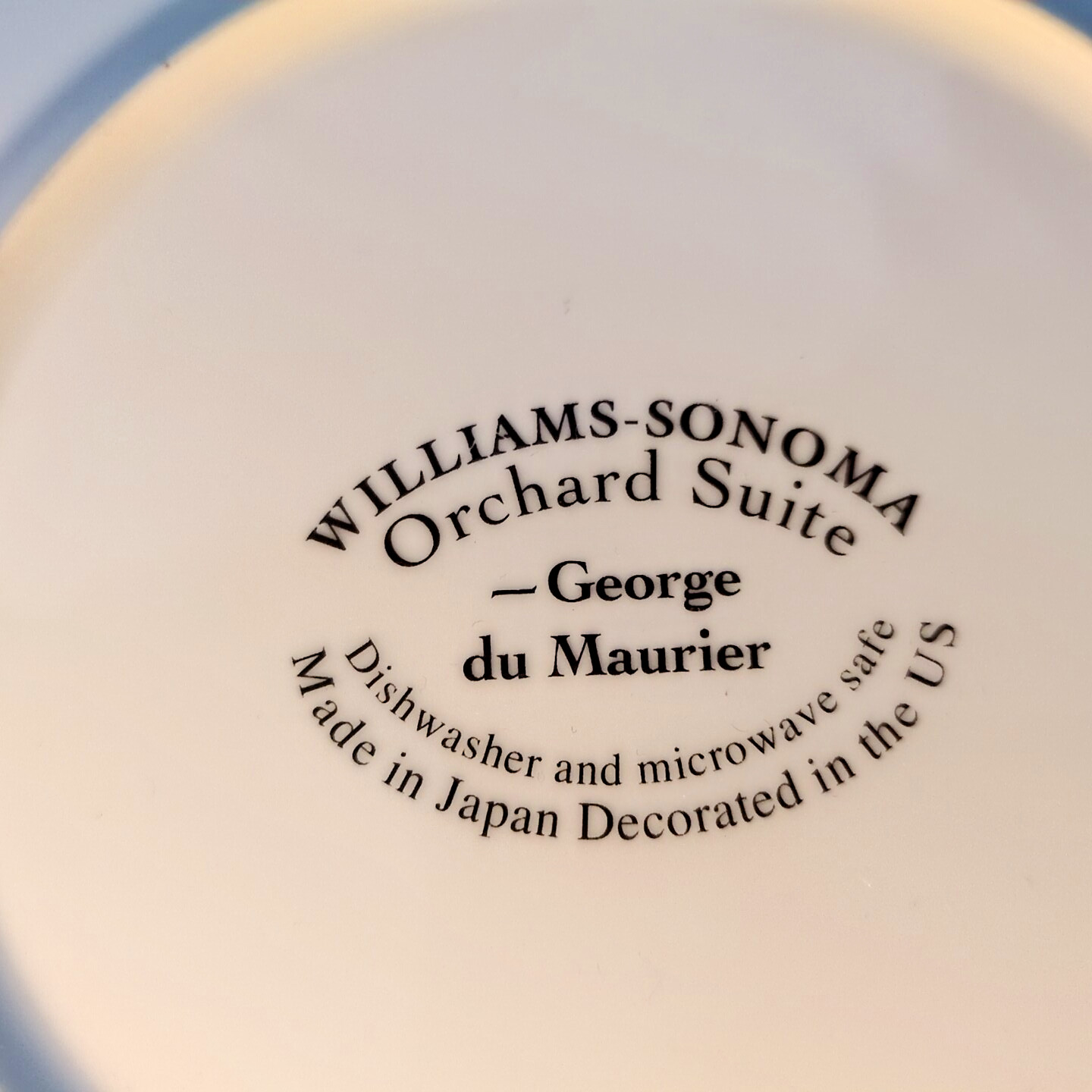 Williams-Sonoma Orchard Suite Salad Plate Peach/Plum 8″ George du Maurier/Delia