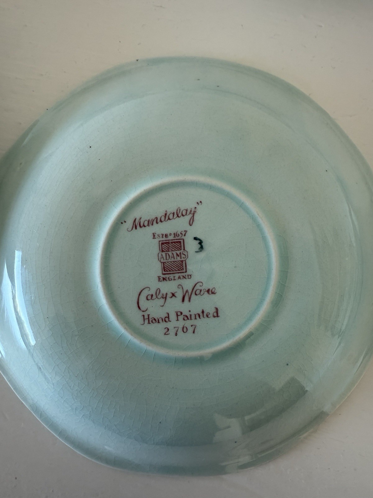 Adams Calyx Ware Mandalay Hand Painted Large Serving Collection