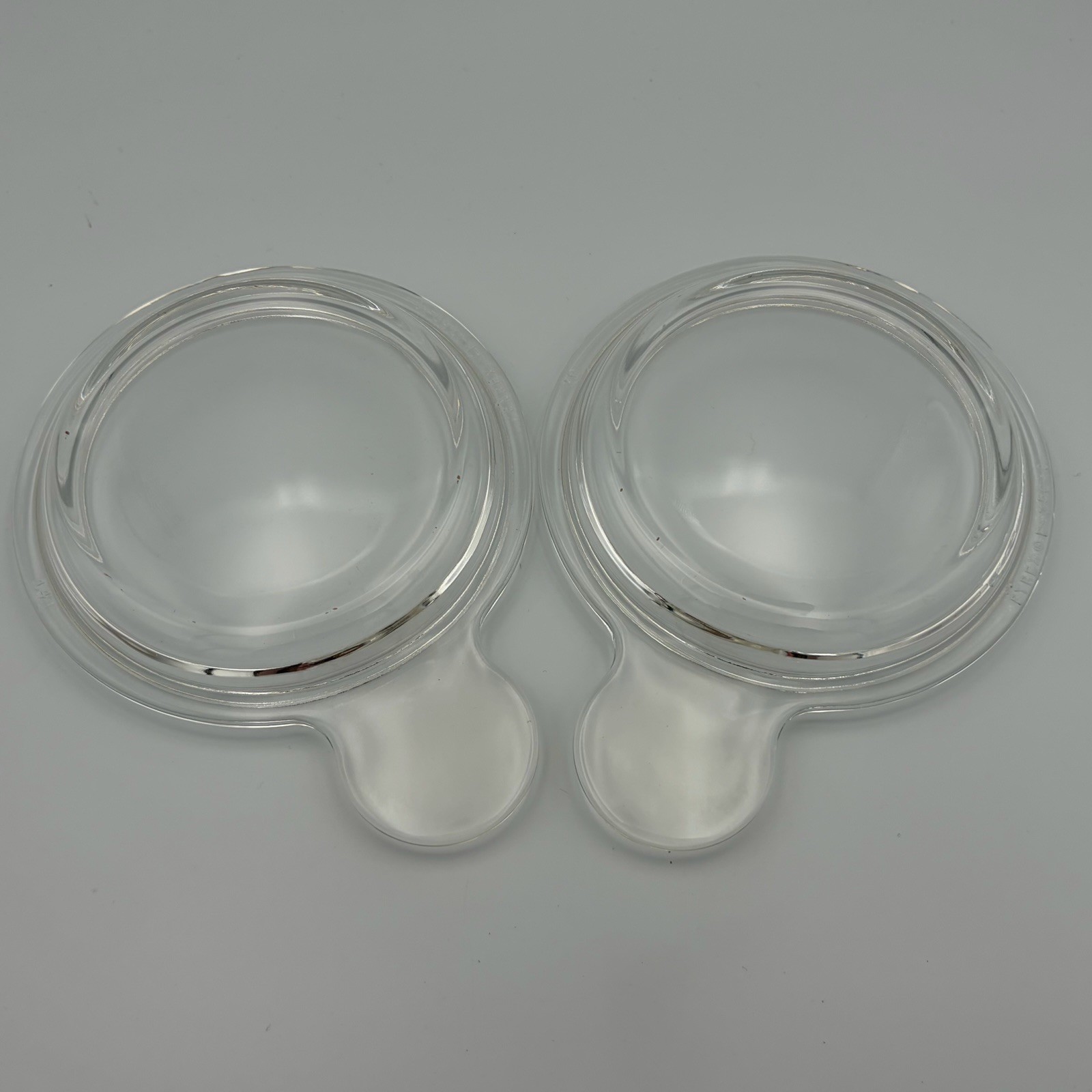 Corning Ware P-150-C Grab It Clear Glass Replacement Lid Cover Set of 2 NOS