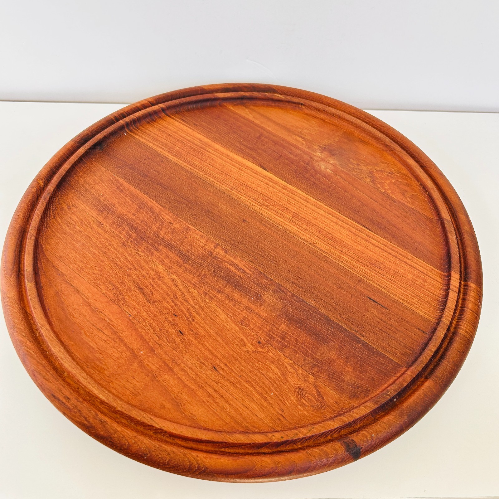 Dansk Teak Lazy Susan Base Condiment Turntable 15.75 inch Scandinavian Vintage