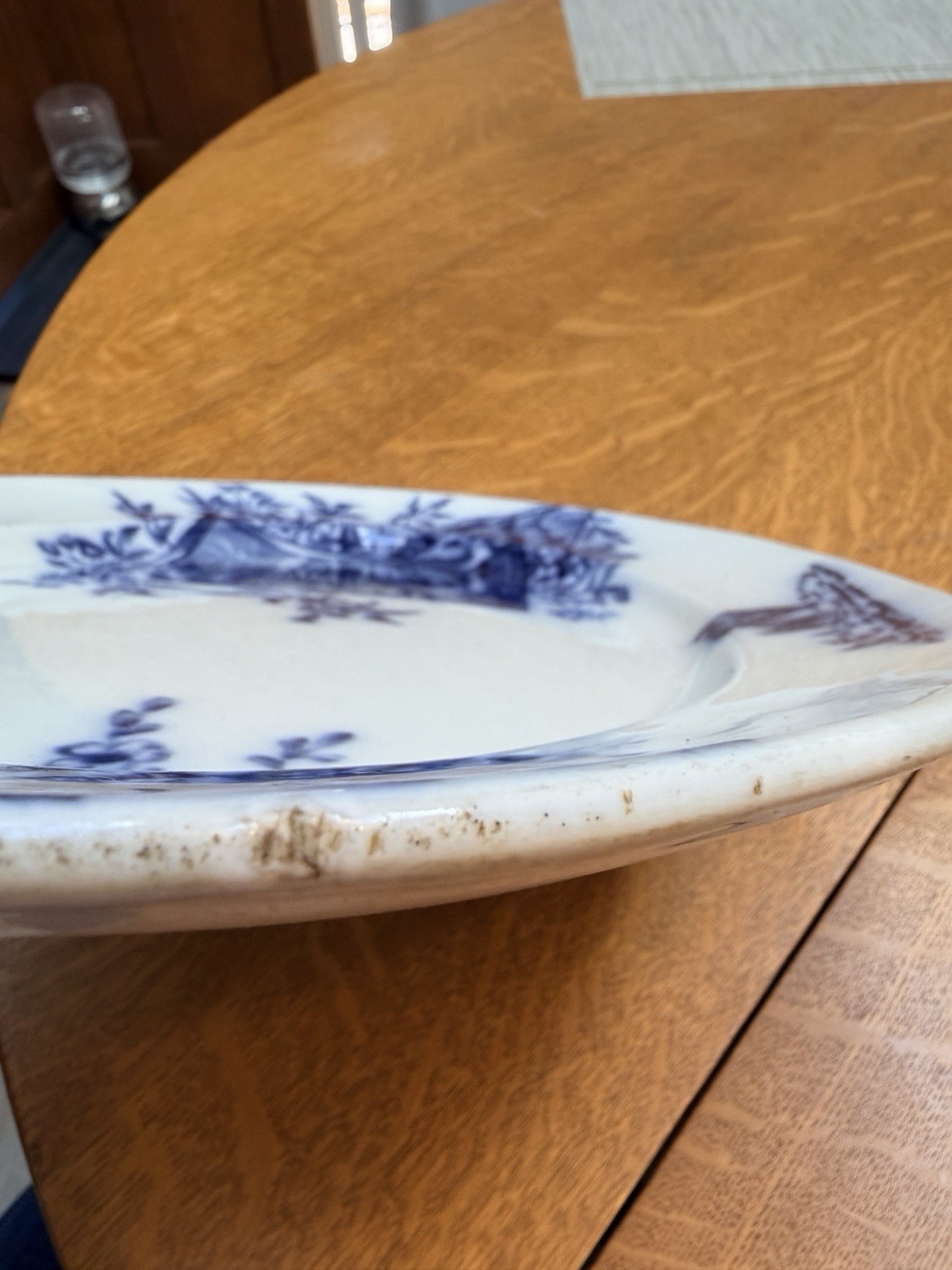 Davenport ‘Osborne’ Aesthetic Movement Flow Blue 15.5” Platter Very Nice!