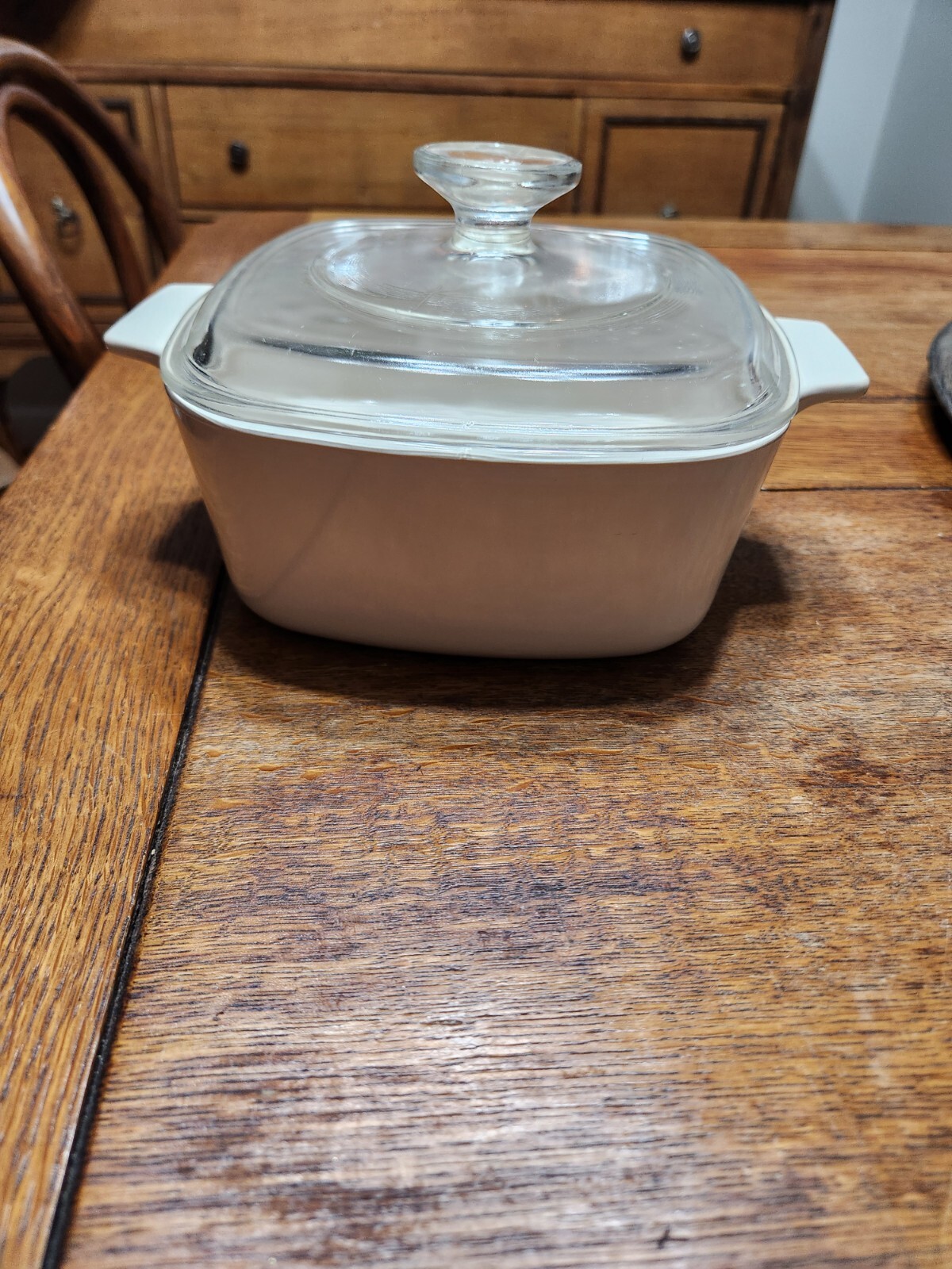 Corning Ware Cream A-2-B Baking Dish With Pyrex Glass Lid
