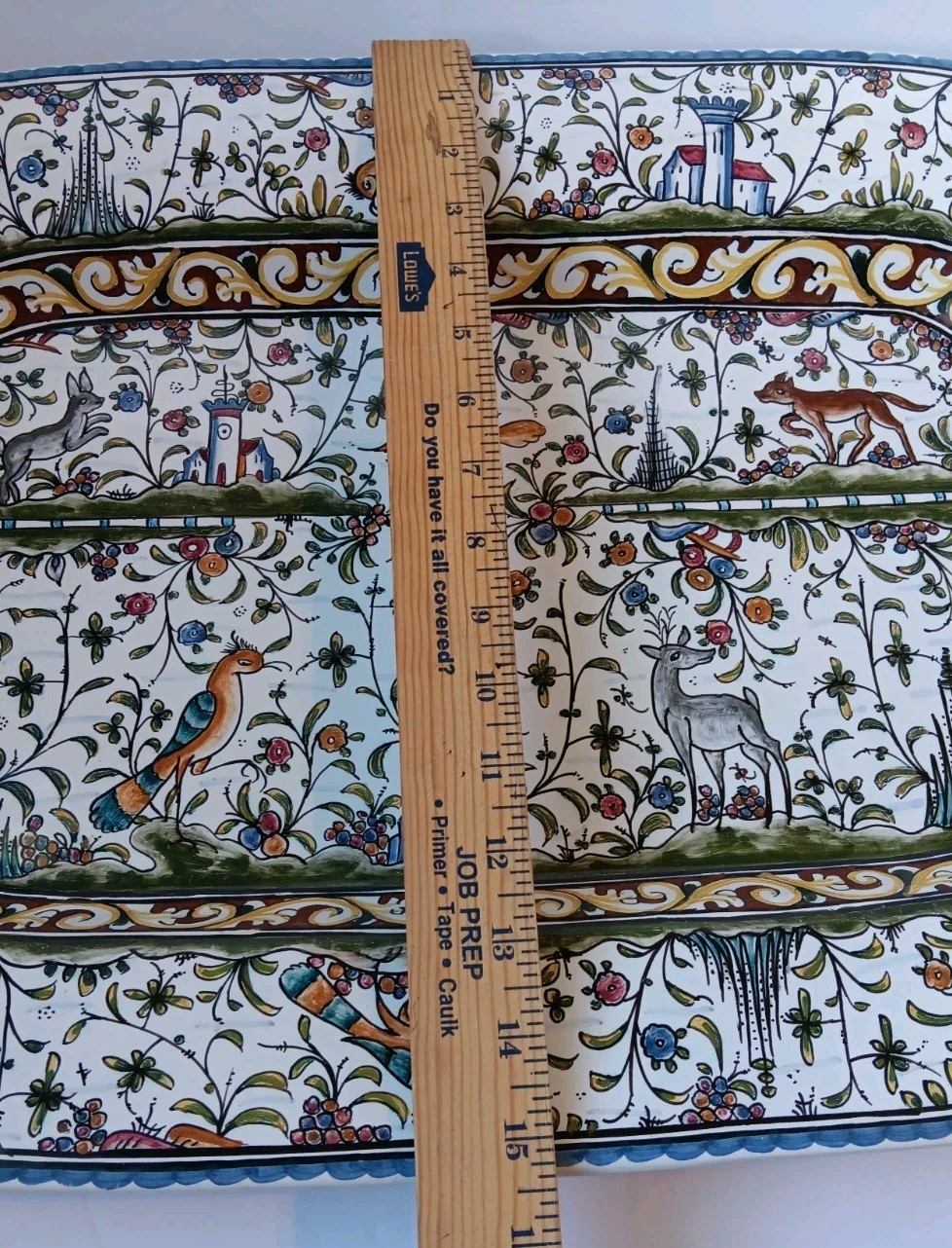 Williams Sonoma Provence Nazari Handpainted Ceramic Platter 22.5″x15.5″ Portugal