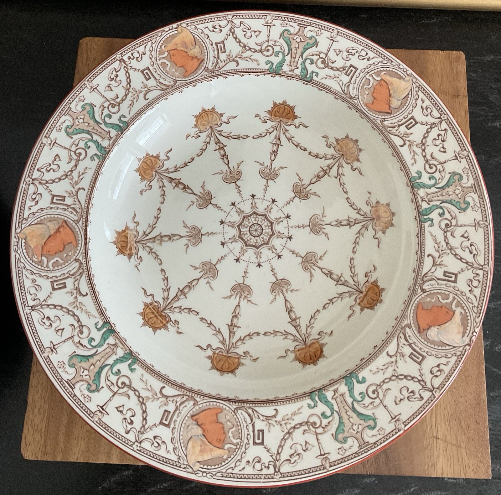 (5) BROWN WESTHEAD MOORE & CO Pergolesi RIMMED BOWLS Aesthetic Antique 1875