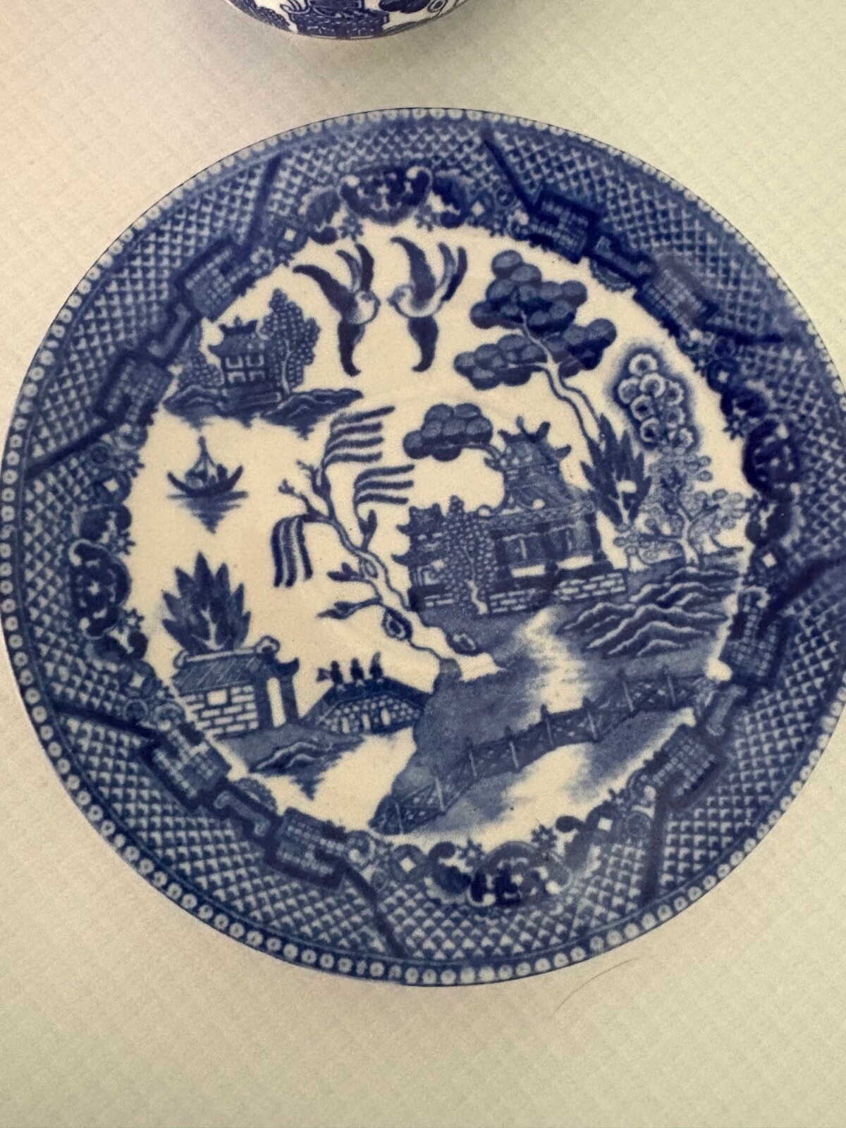 Blue Willow Made in Occupied Japan Set of 2 Tea Cups & Saucers