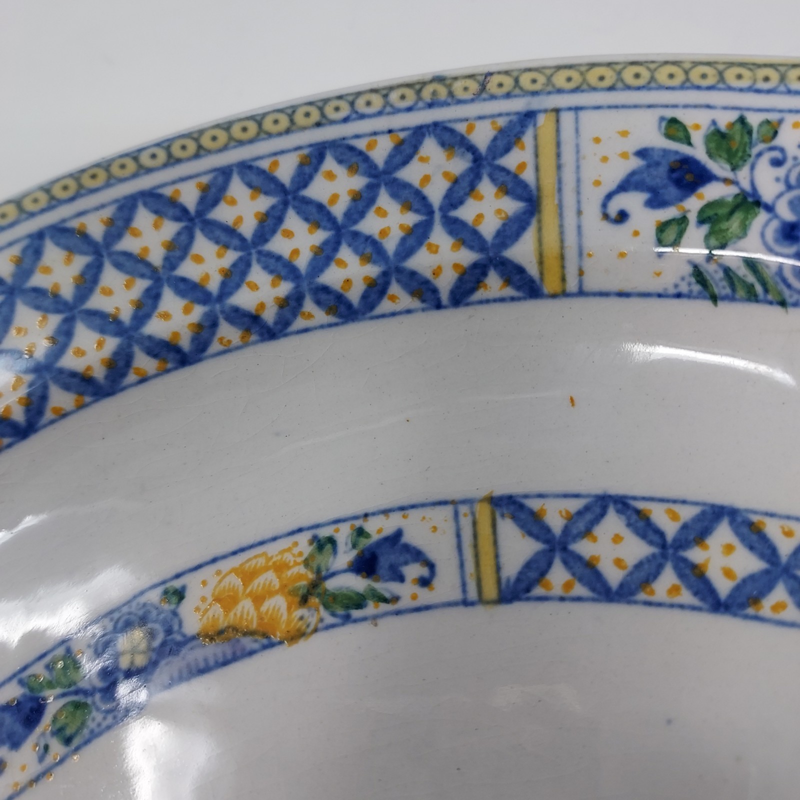 Booths England Set 4 Antique Divided Dinner Plate Porcelain Nankin Pattern 10.5″