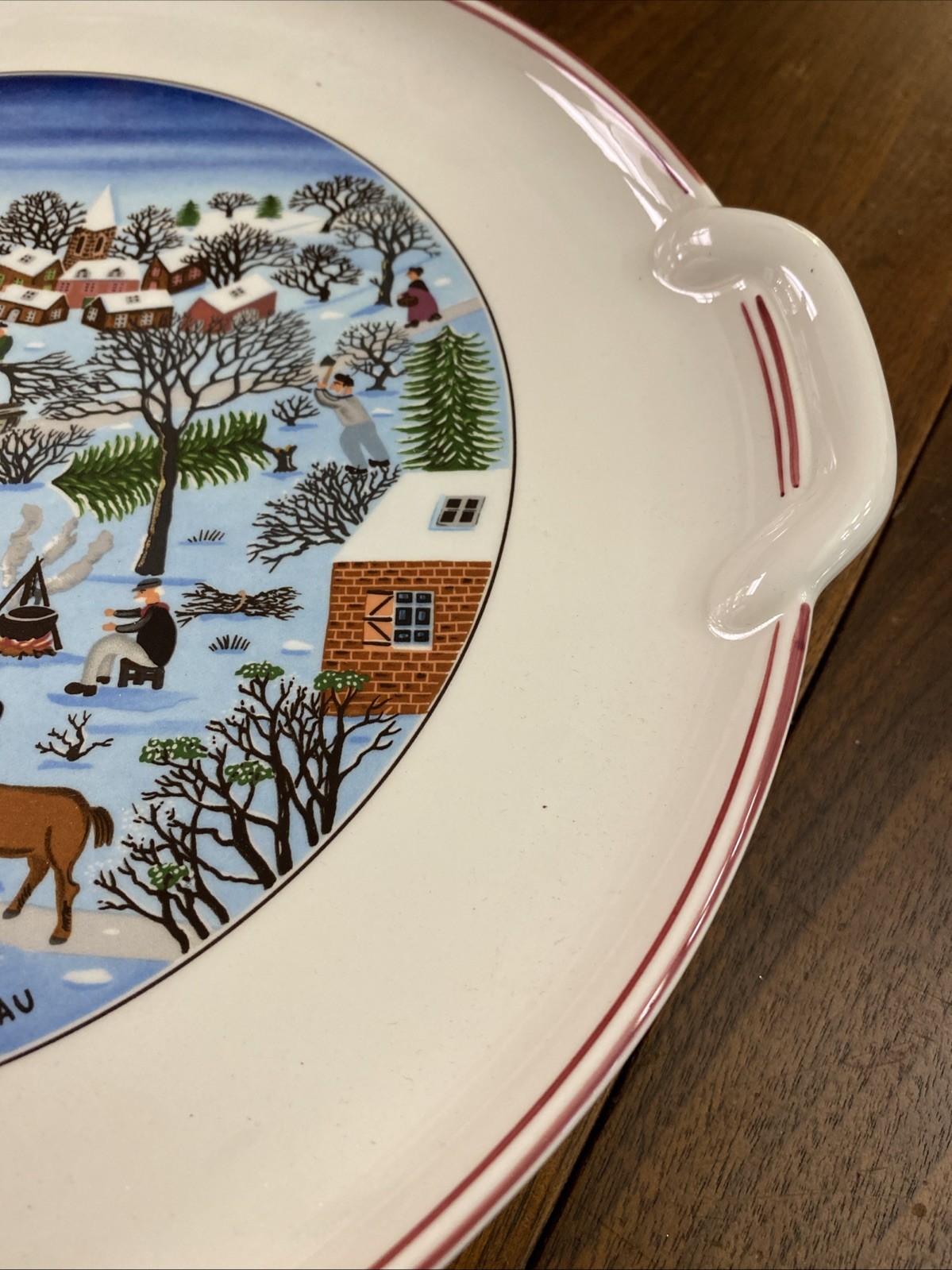 Excellent Villeroy & Boch Naif Christmas Serving Platter 12″ Laplau Round