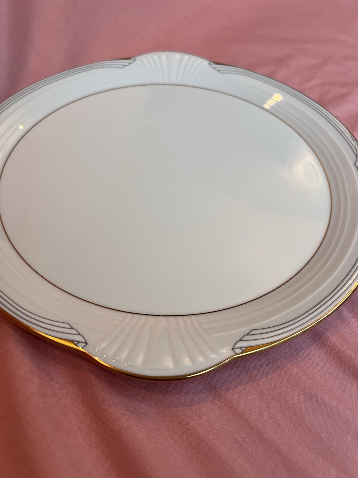 2 Golden Cove Handled Cake Plates by Noritake China Made In Japan