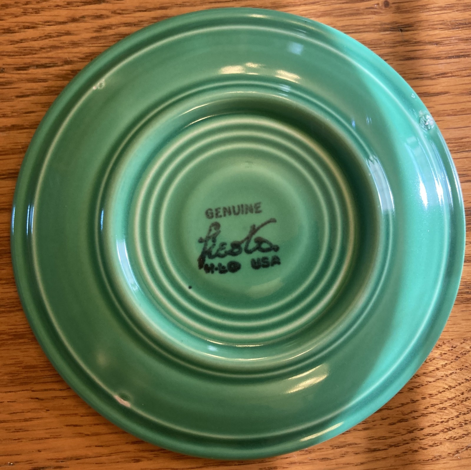Vintage Fiestaware – Cup and saucer set in original green (exc.) (1936-1969)