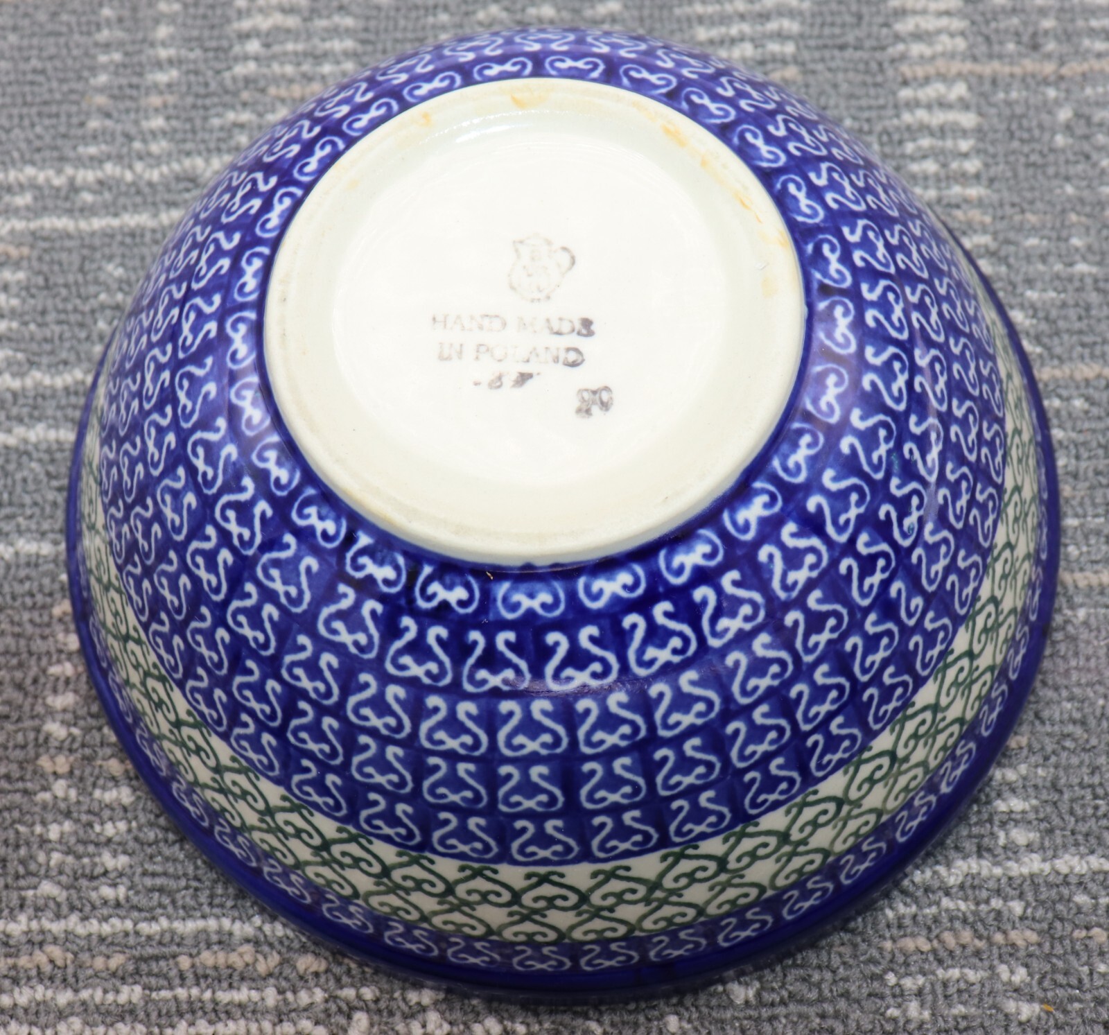 Polish Pottery Boleslawiec Lovely Heart Bowl 7.75” READ