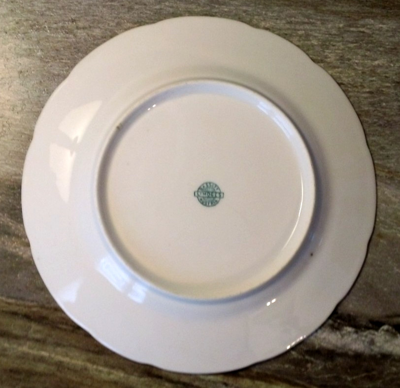 Vintage Set of 3 Bassett Limoges Austria 7.75 in. Dessert Plates Floral Pattern