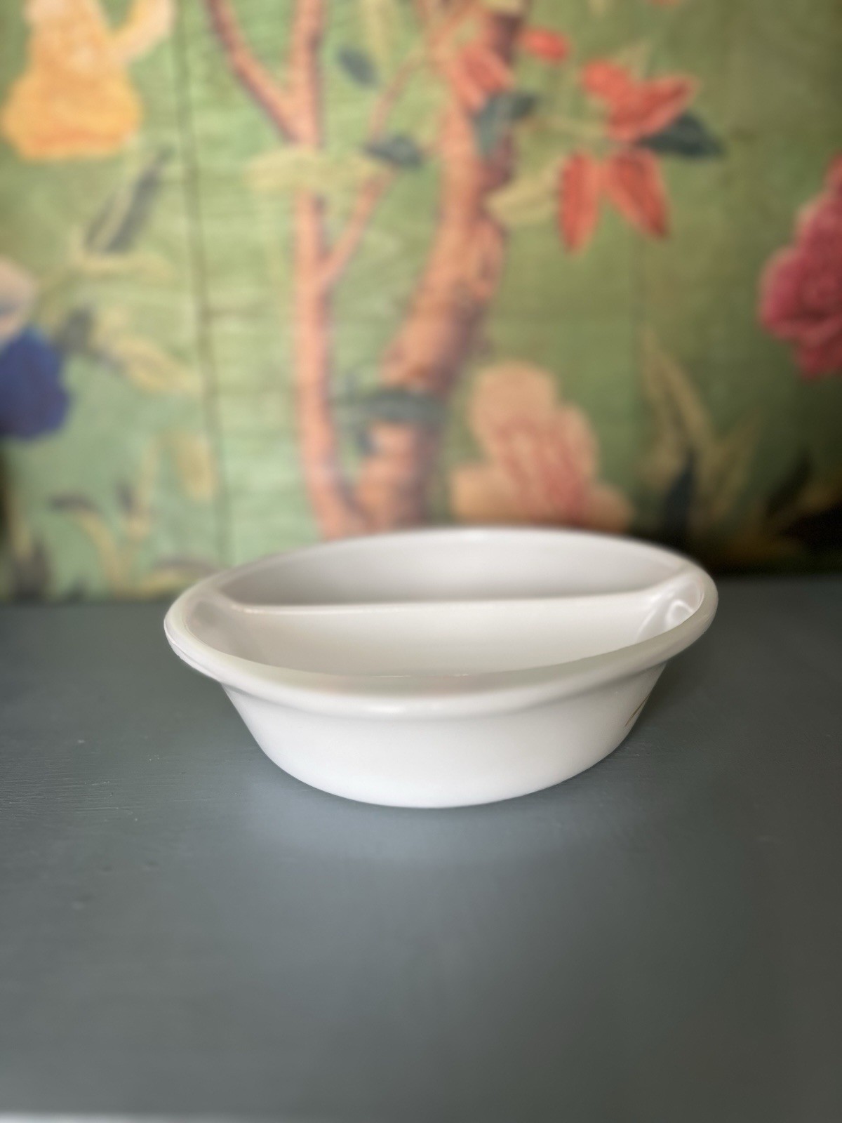 Vtg GlasBake Divided Casserole Dish J-239 Milk Glass USA