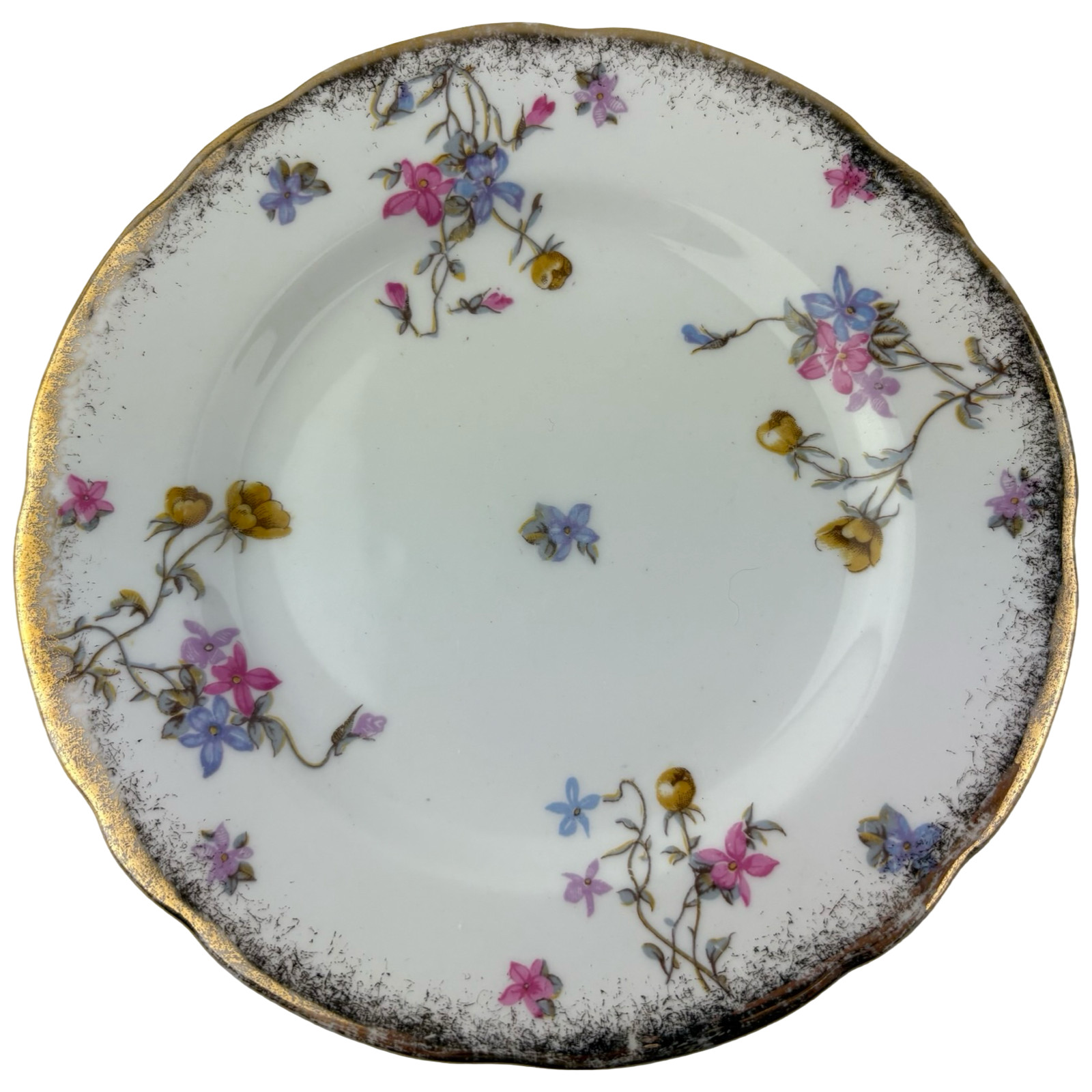 Royal Stafford Violets Pompadour Bread Plates Set of 6 VTG 6 1/4″ Floral England