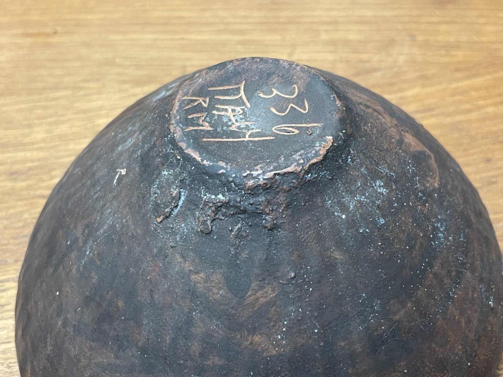 Vintage Raymor Italy Asymmetrical Bowl Abstract Design MCM-Sgraffito technique