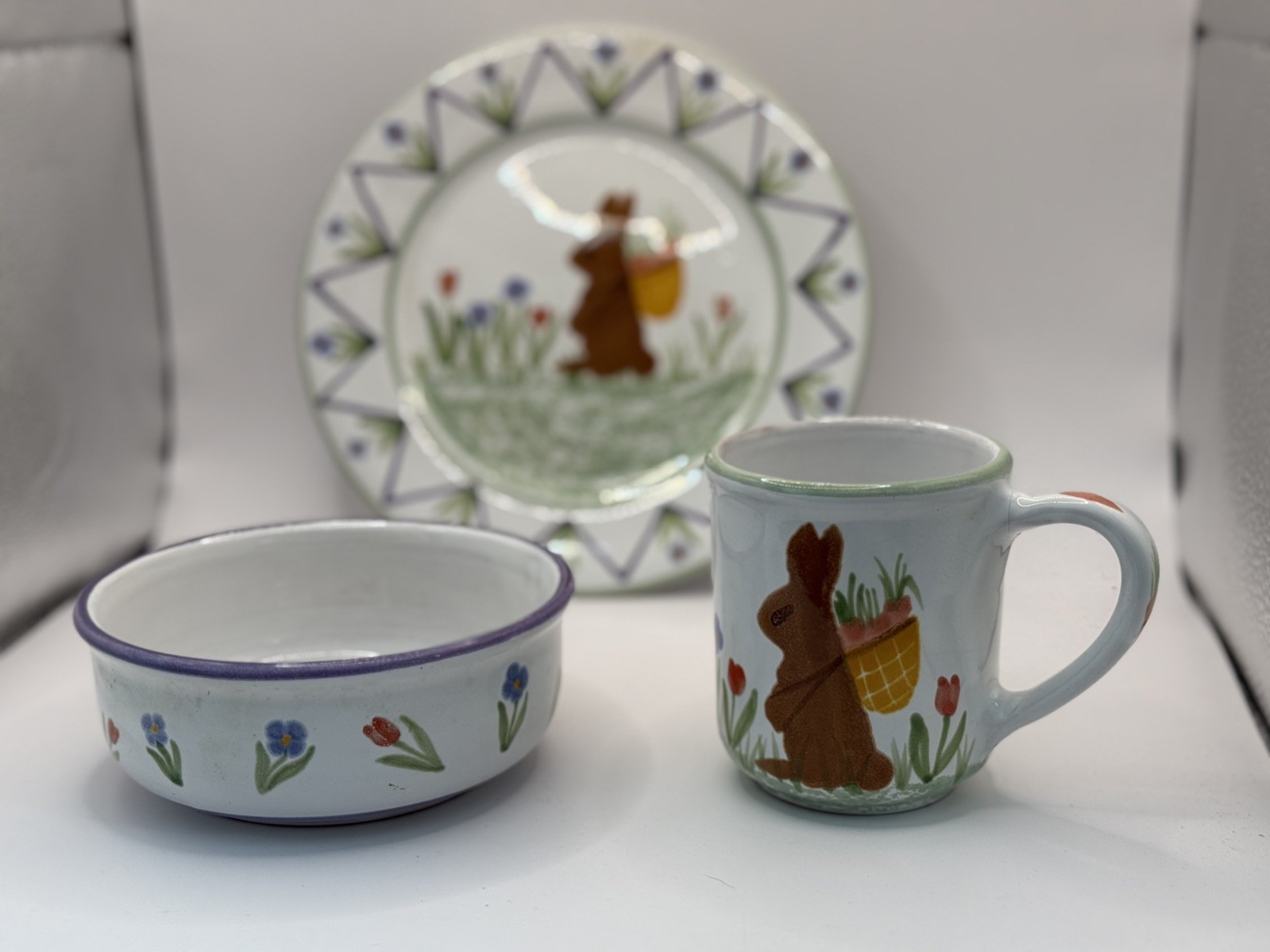 MESA International 3 Piece Child’s Easter Bunny Dinnerware Set