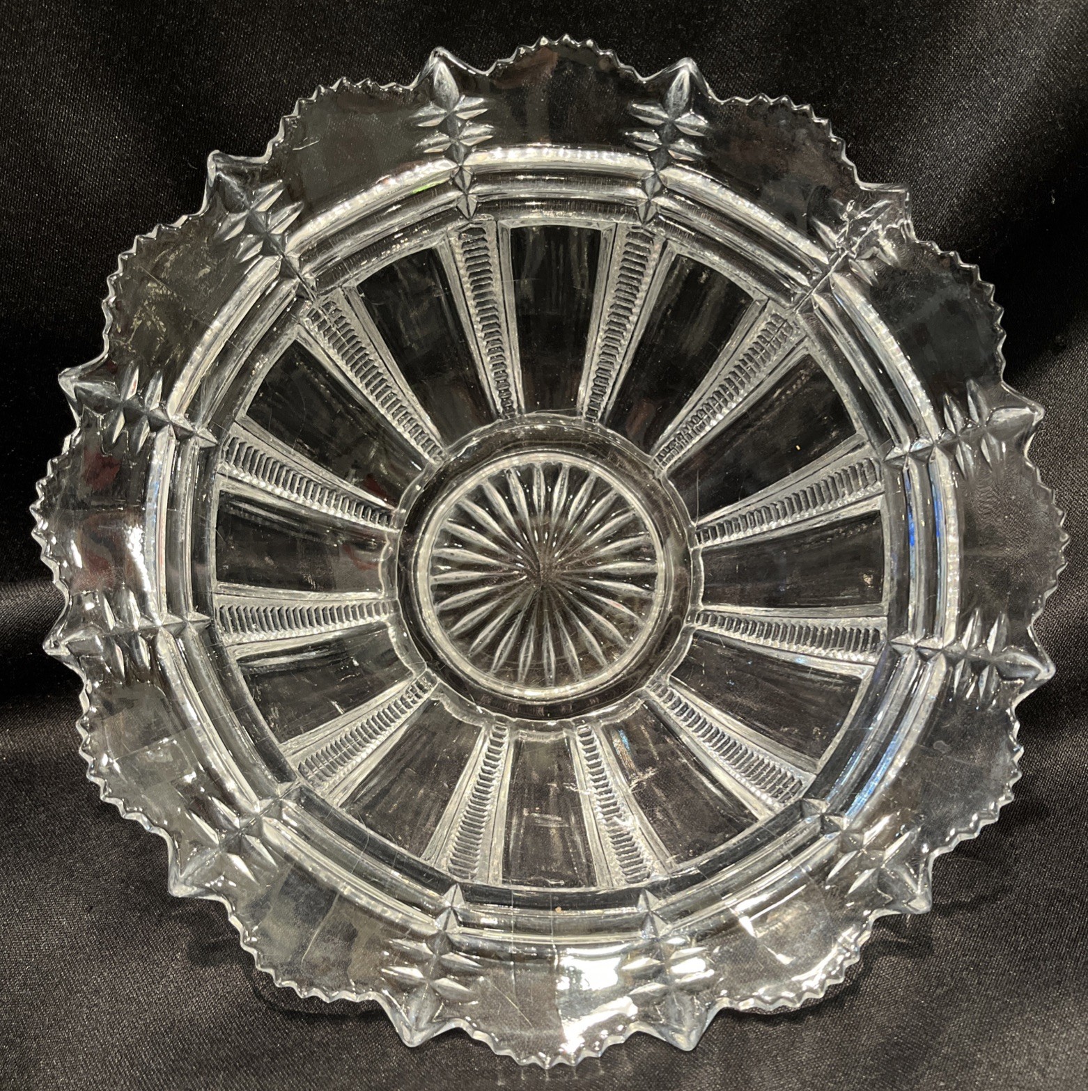 Antique Paris Bryce Higbee And Company Early American, Pattern Glass Bowl