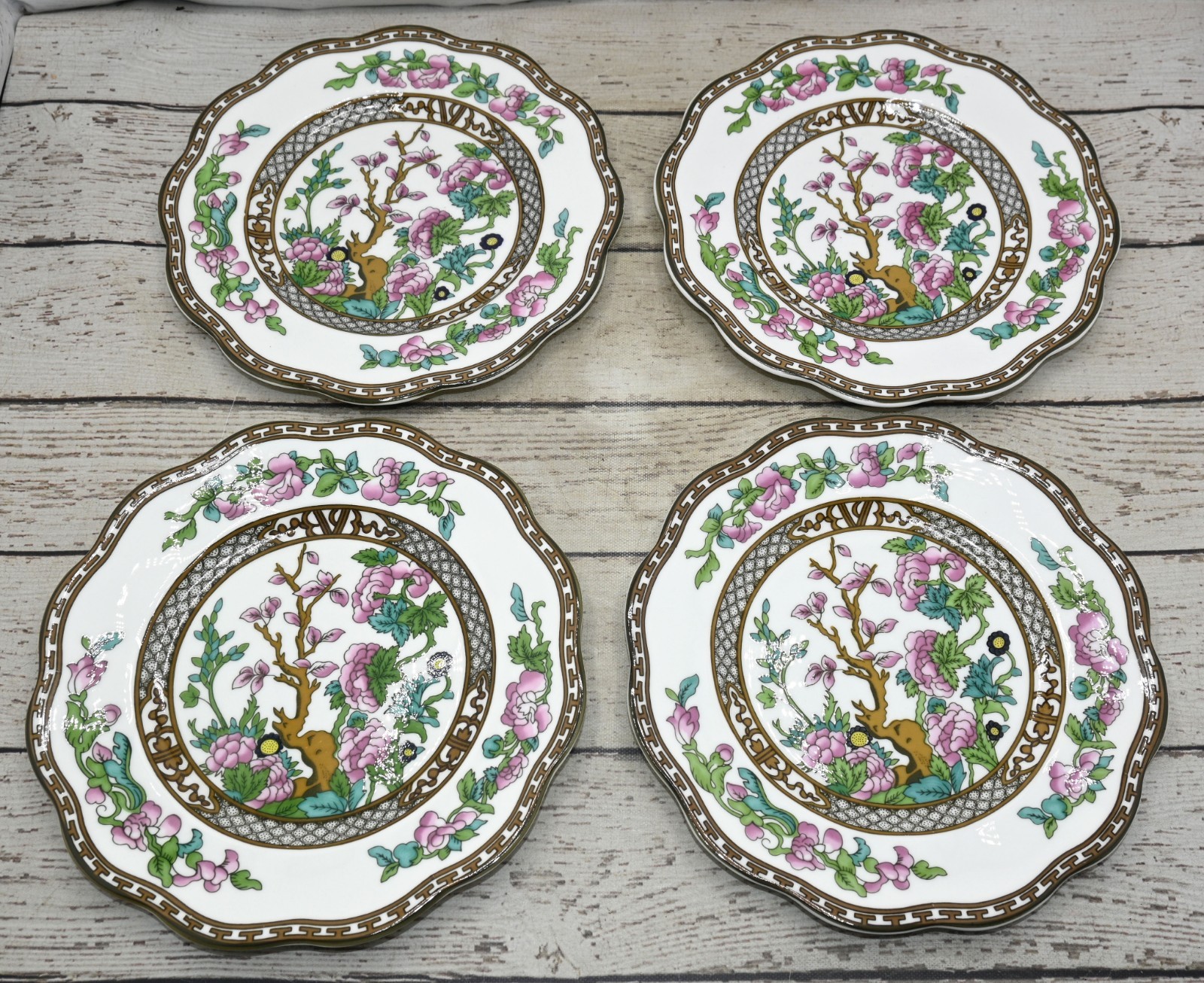 Set of 5 Vintage Coalport The Indian Tree Salad Plates 7.75″ England