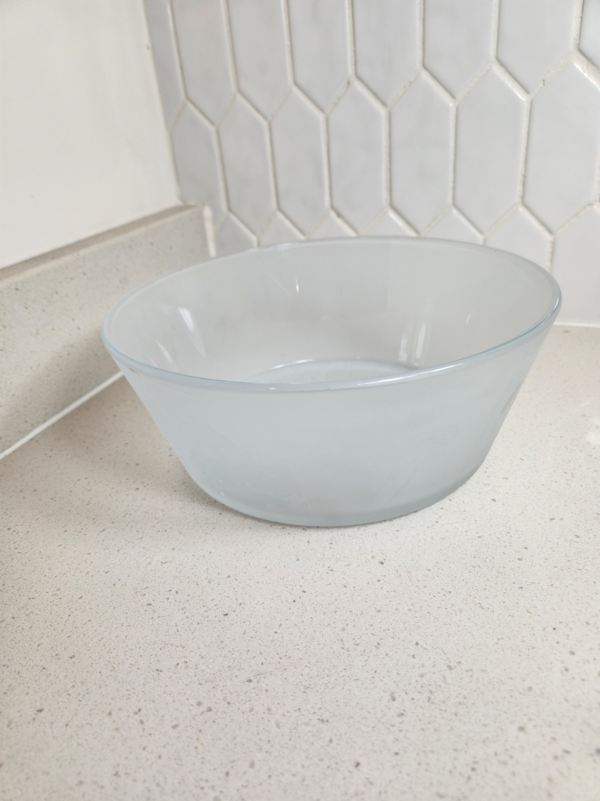 Corelle Market Street New York Large Frosted Glass Serving Bowl