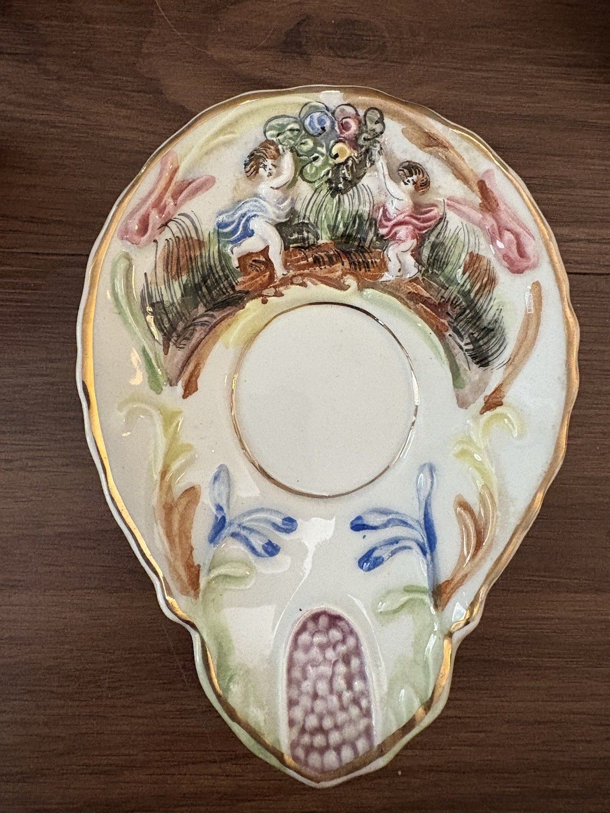 Vintage capodimonte 14 Piece Espresso Or Tea Serving Set On Stand Made In Italy