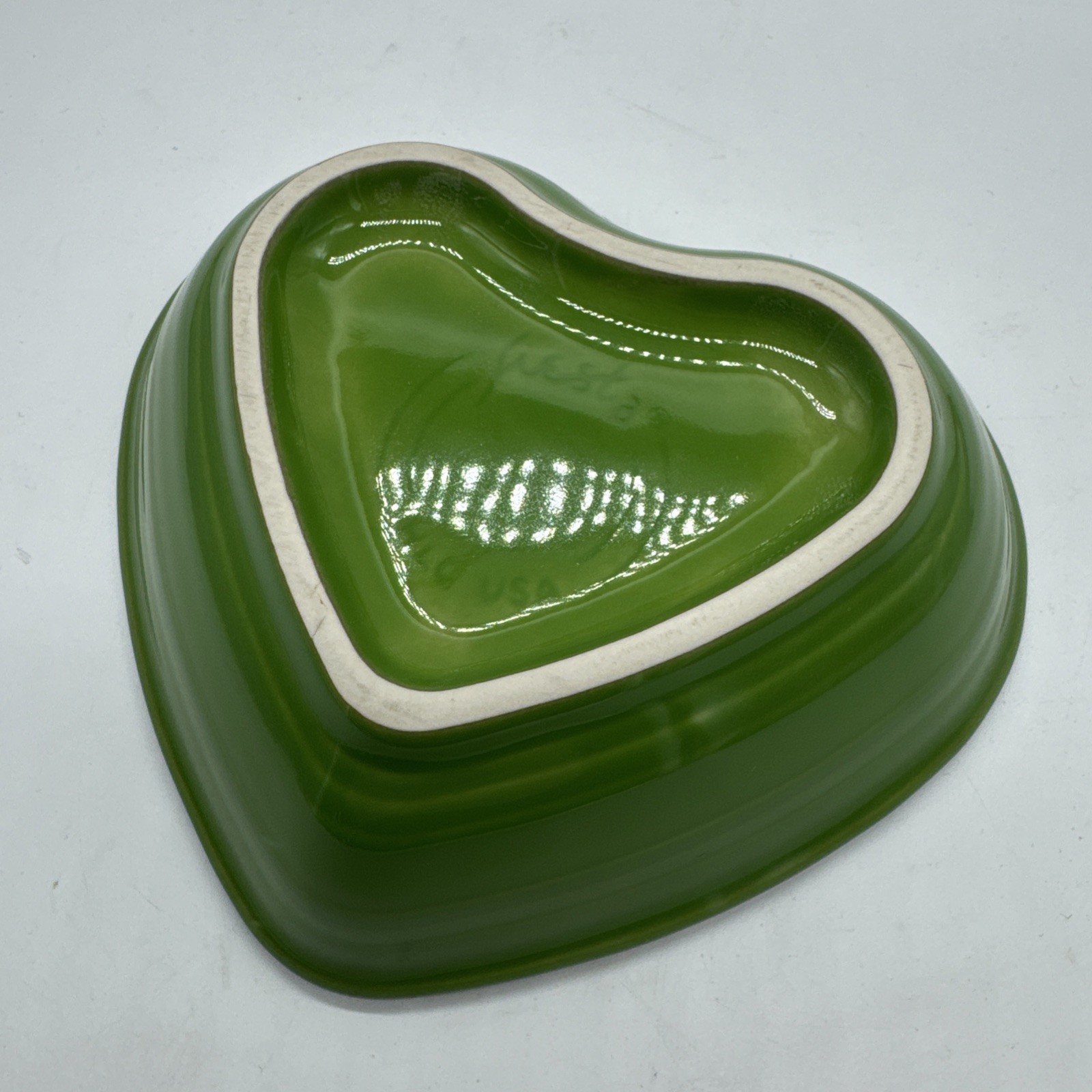 Fiestaware Heart Shaped Bowl Homer Laughlin Fiesta Shamrock Green