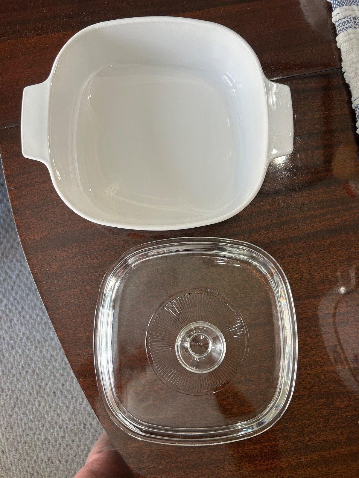 Vintage Corning Ware Fruit Basket 5pc Set A-2-B w/Lid & 2 A-1 1/2-B 1 Plastic Li