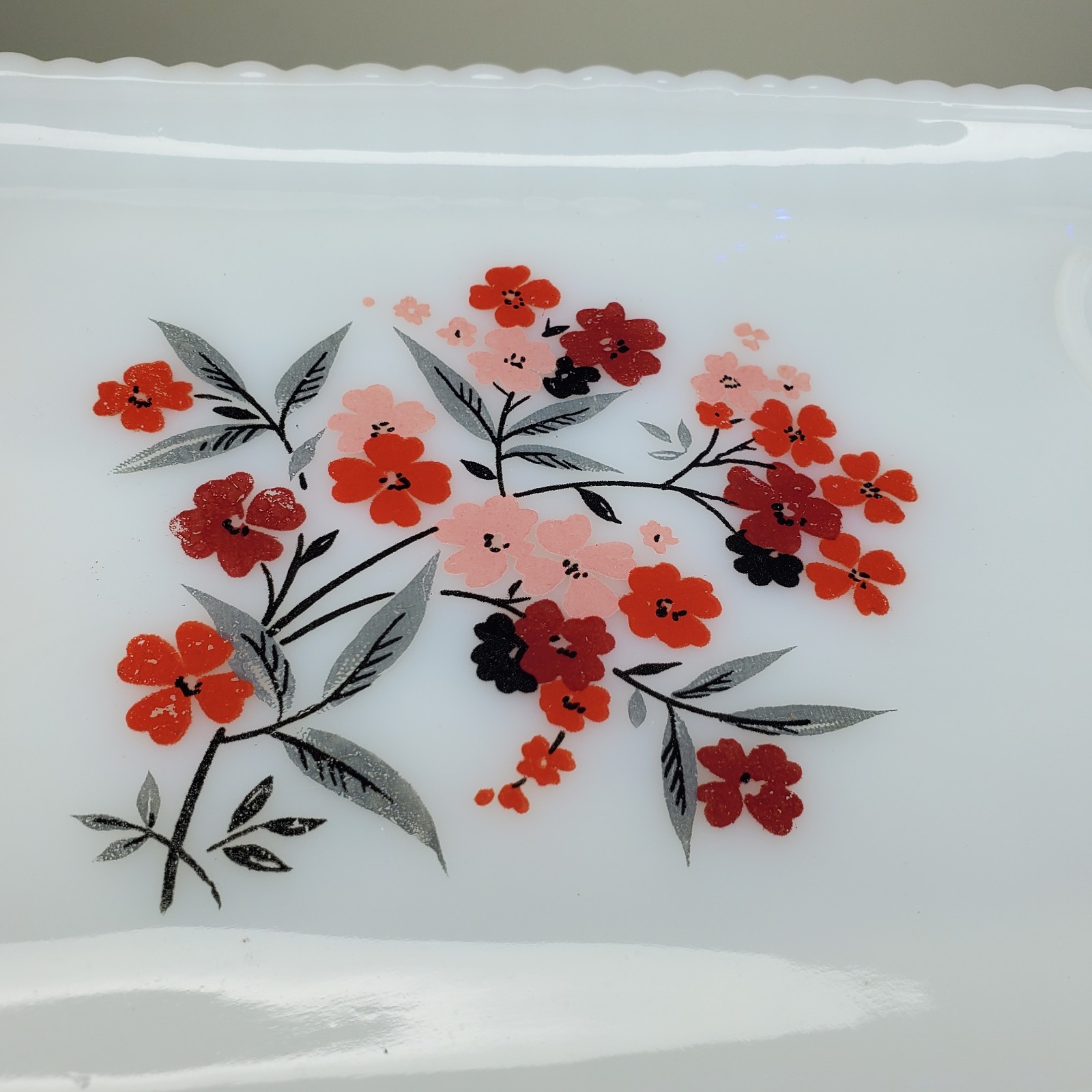 Vintage Anchor Hocking Lot Of 4 Snack Set Party Milk Glass Hostess Primrose MCM