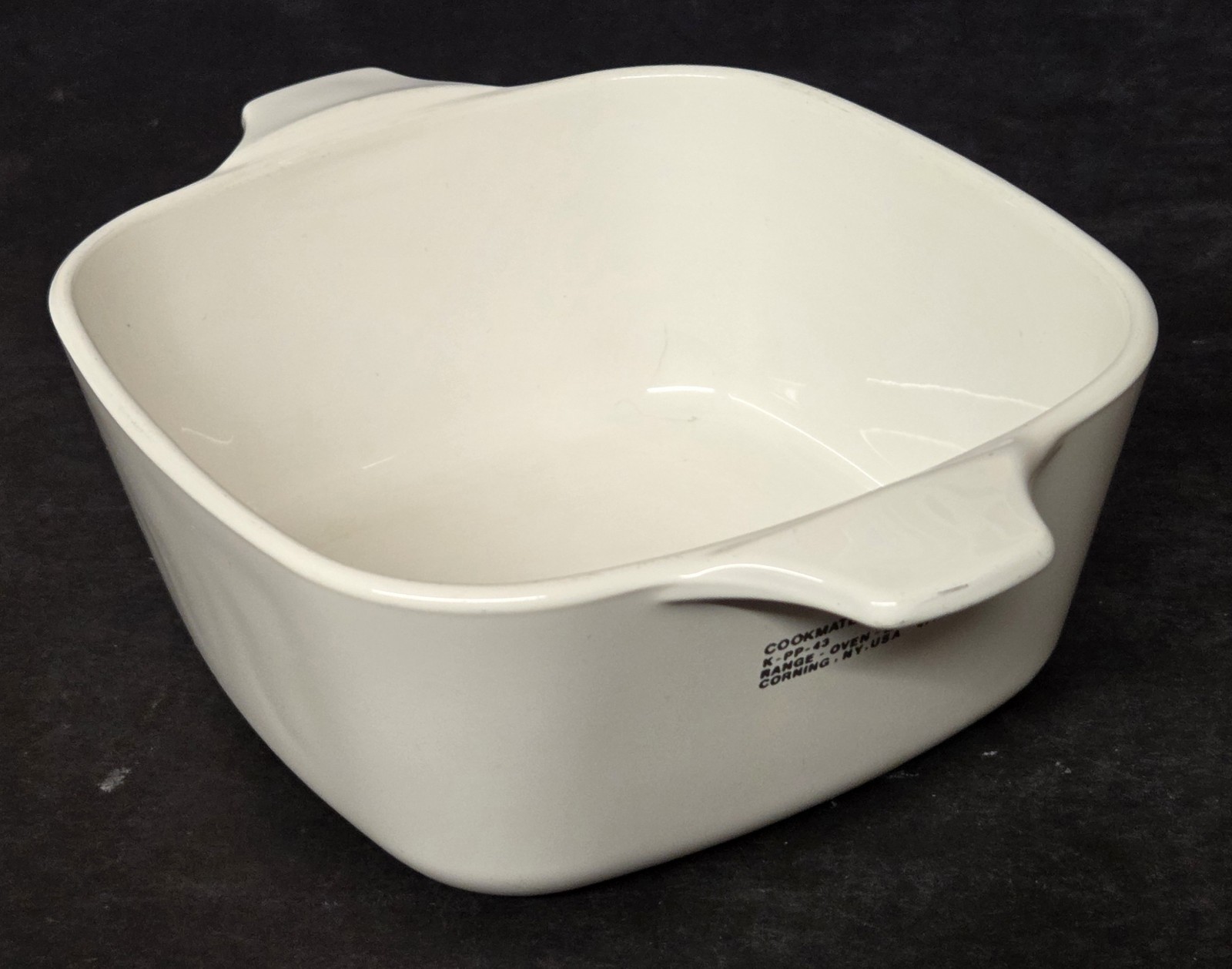 Vintage Corning Ware Cookmates K-PP-43 Small Casserole Dish w/Rubber Snap on Lid