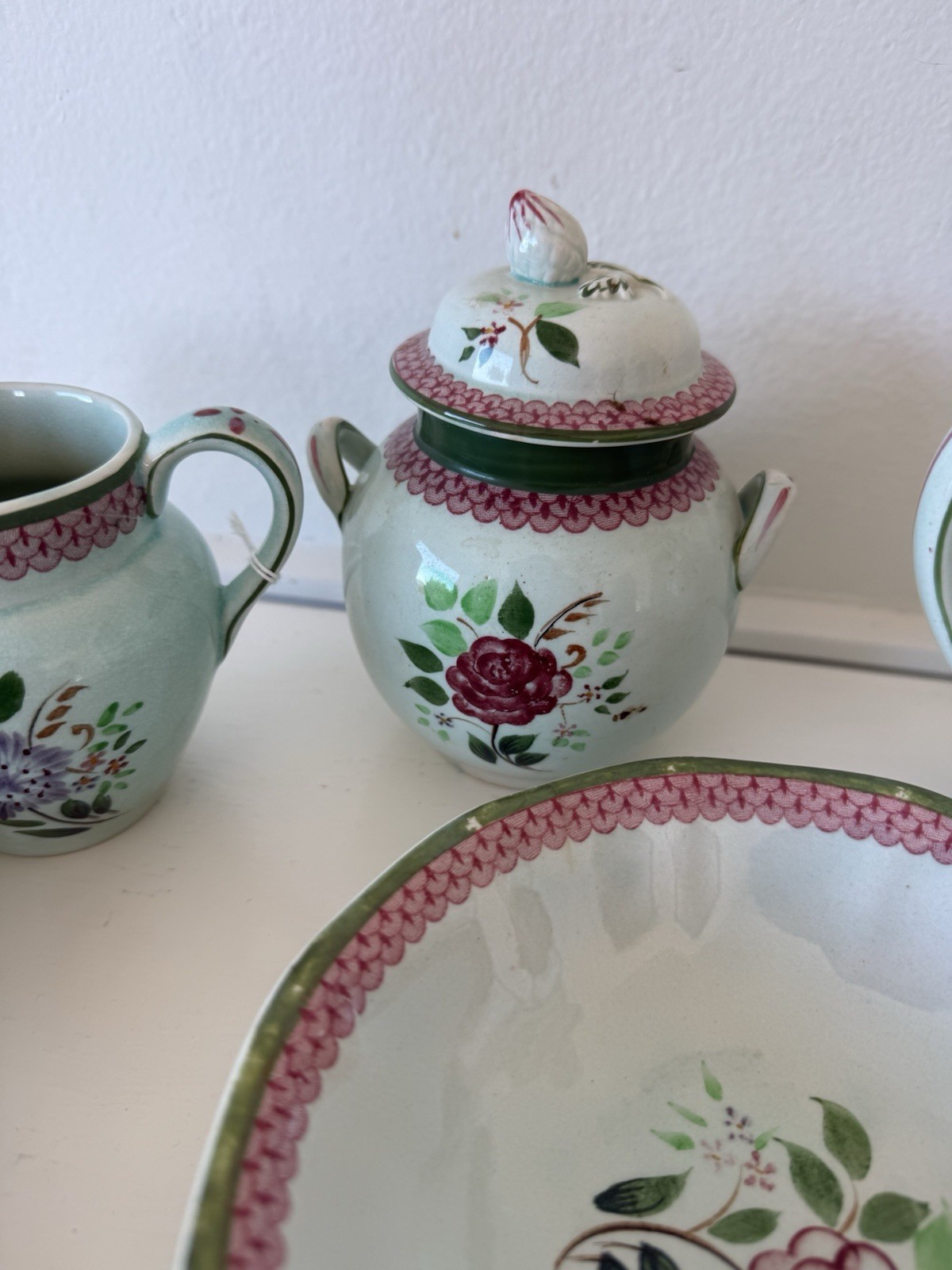 Adams Calyx Ware Mandalay Hand Painted Large Serving Collection