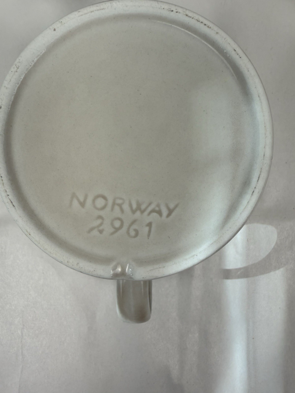 Vintage Norway Stavangerflint Coffee Or Tea Cups MCM 3” Brown Trim Set Of 4