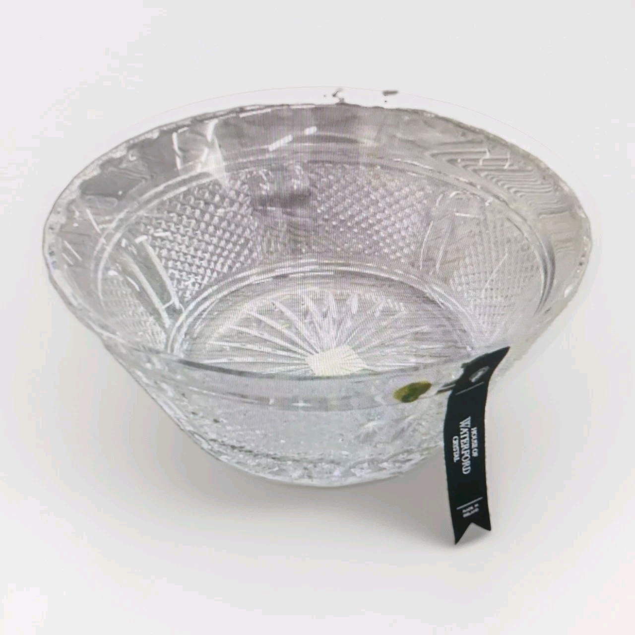 House of Waterford Hibernia Celtic Island Crystal Bowl 11″ — NIB vintage