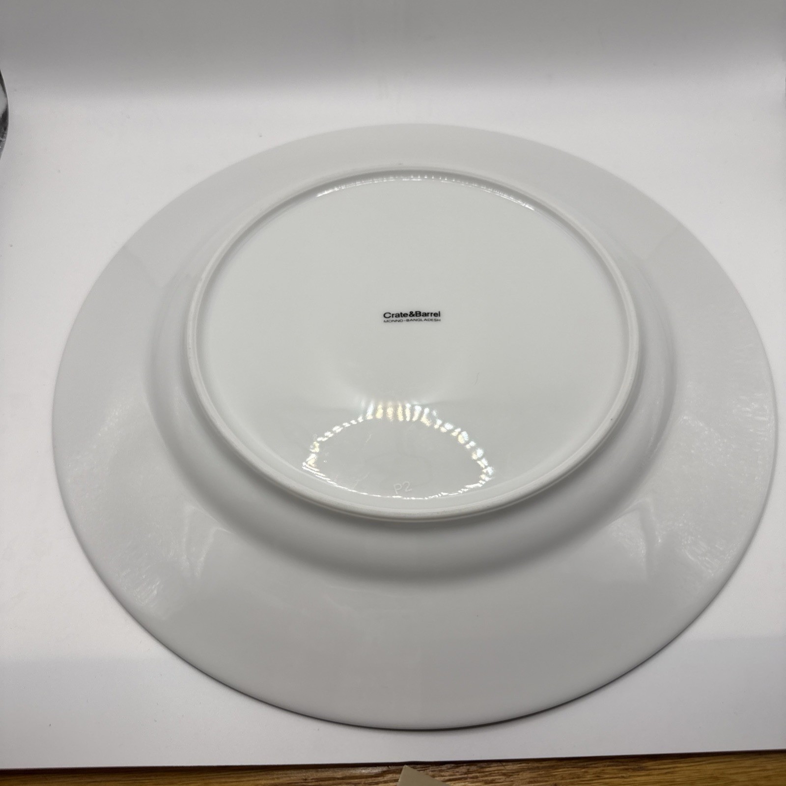 💙🩵 Crate & Barrel Platinum Cobalt Blue Dinner Plates Lot 3 Navy Silver White