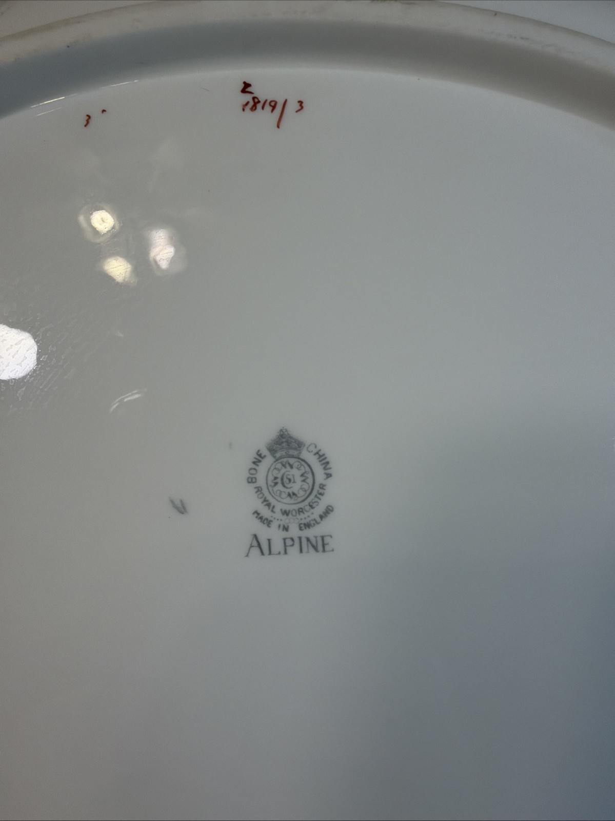 Royal Worcester Alpine Pink 15.5” X 13” Oval Serving Platter Bone China Vintage