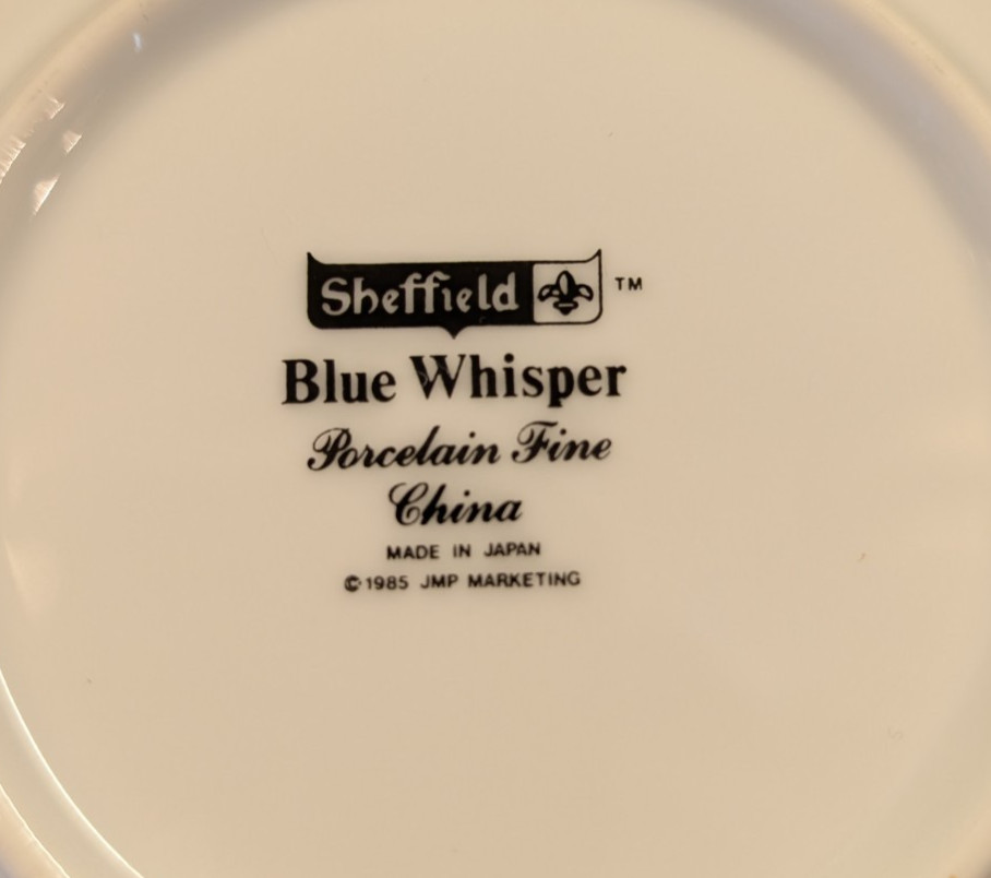 Set Of 8 Sheffield Porcelain Fine China BLUE WHISPER 5-1/2″ Bowls