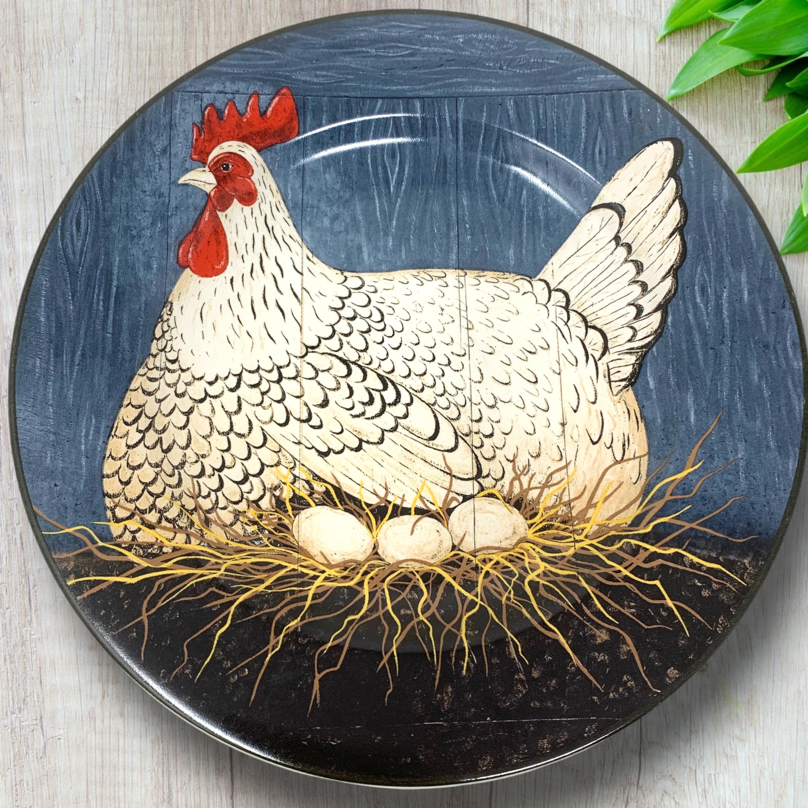 Vintage Lot 4 Sakura x Warren Kimble Henny Penny Rooster Chicken Salad Plates 8″