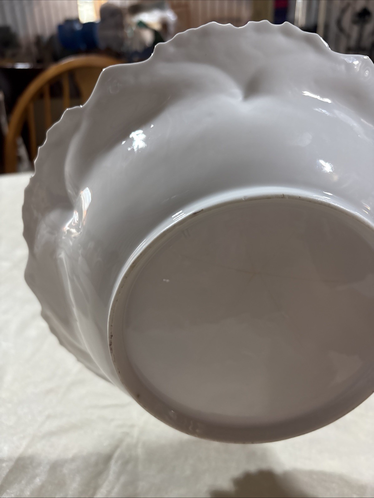 Vintage RS Prussia Porcelain Serving Bowl 10″ Beautiful Purple Floral Design. DD