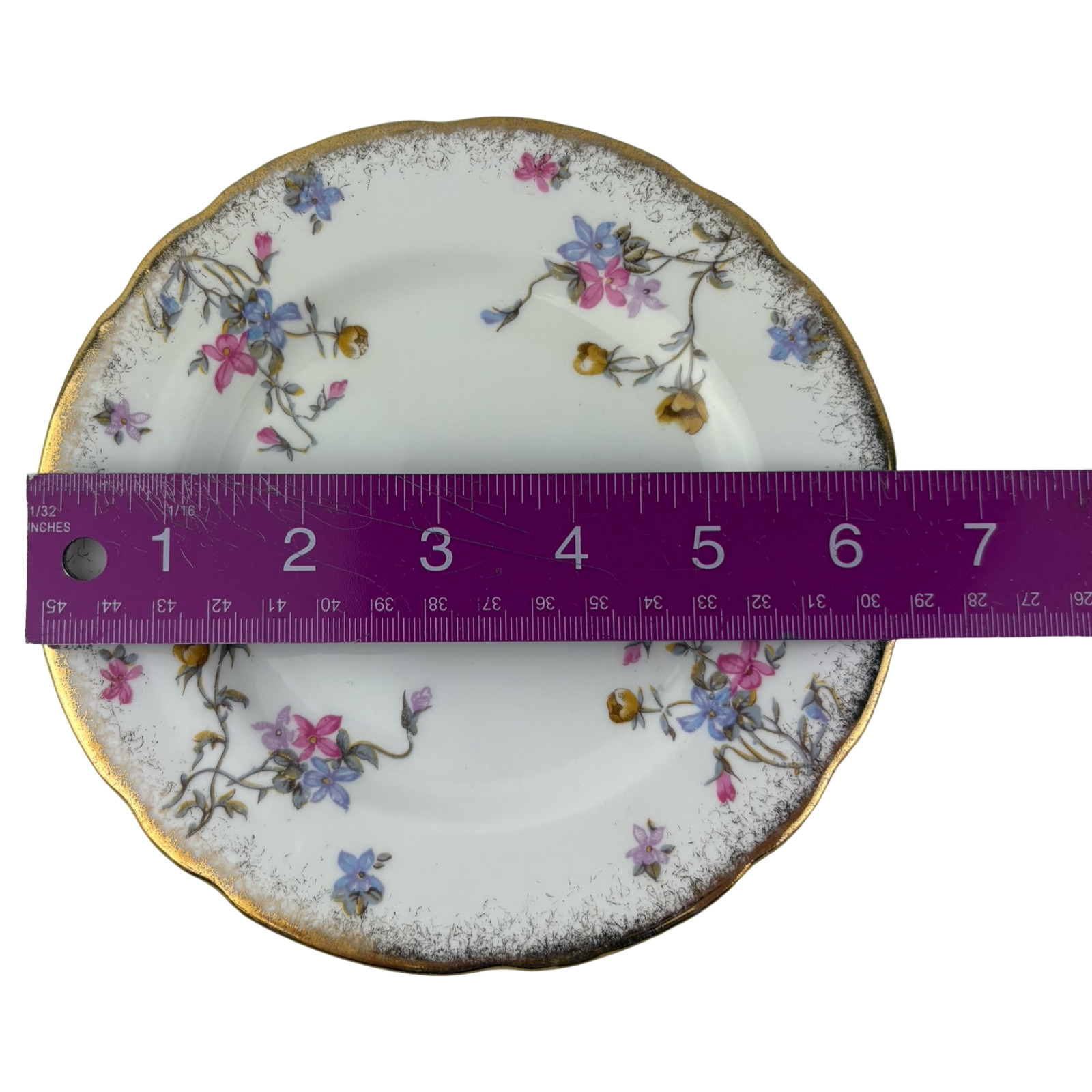 Royal Stafford Violets Pompadour Bread Plates Set of 6 VTG 6 1/4″ Floral England