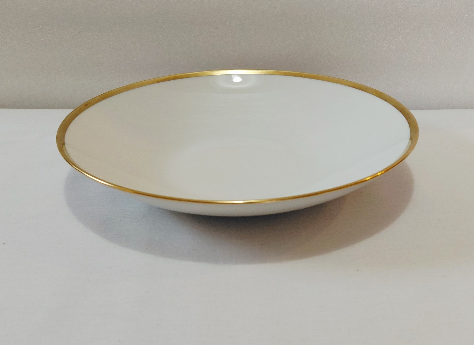 Hutschenreuther Soup Bowls 8 3/4″ Olivia Gold White Elegant Dining Vintage Set 6